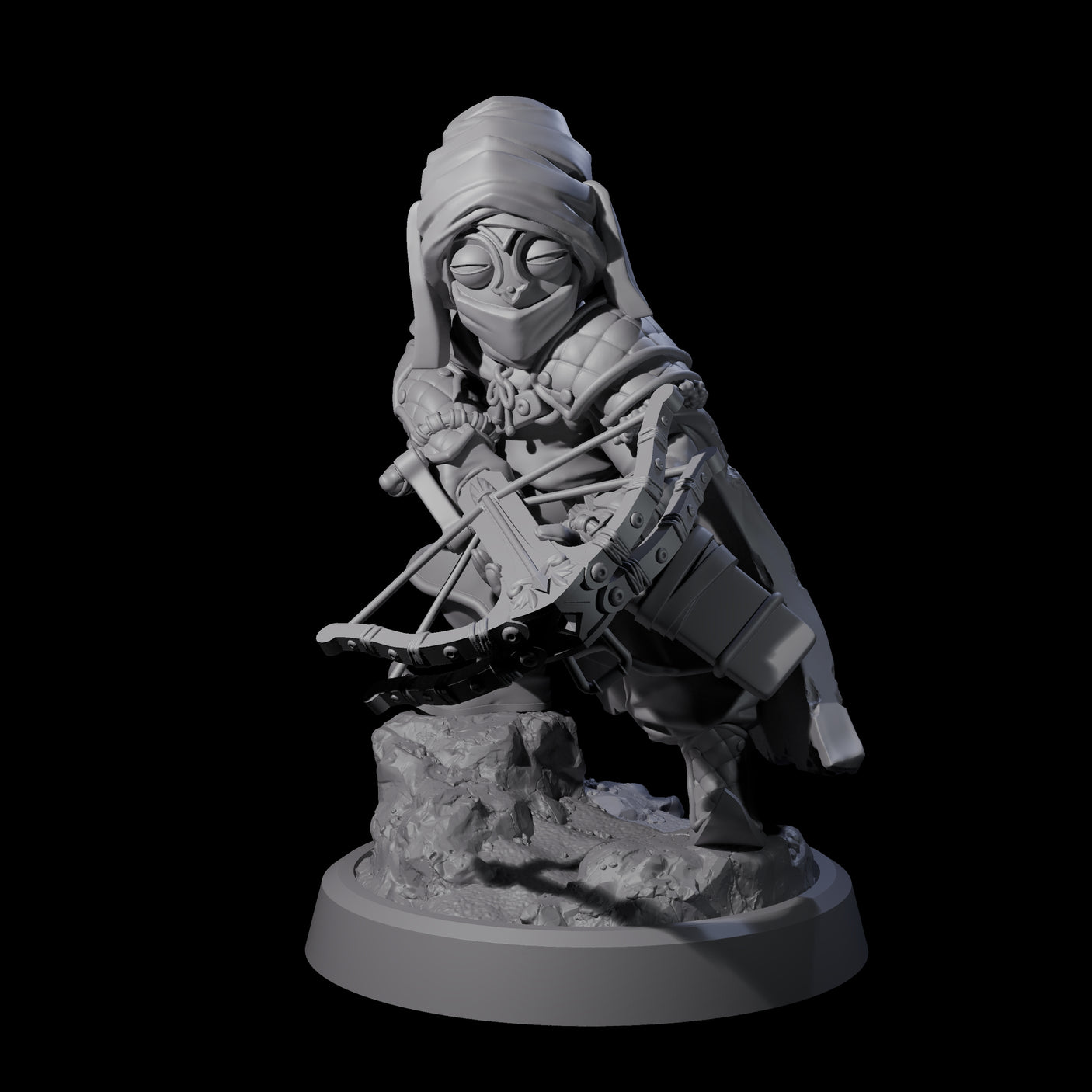Masked Halfling Rogue Miniature for Dungeons and Dragons, Pathfinder or other TTRPGs