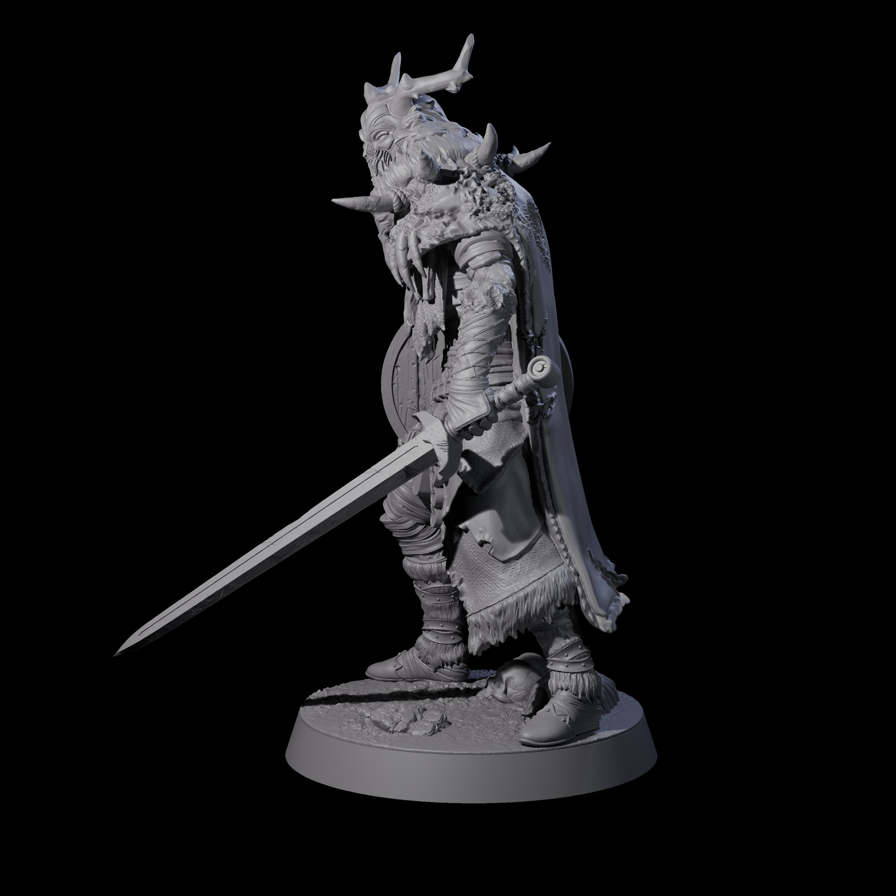 Masked Ice Clan Warrior A Miniature for Dungeons and Dragons, Pathfinder or other TTRPGs