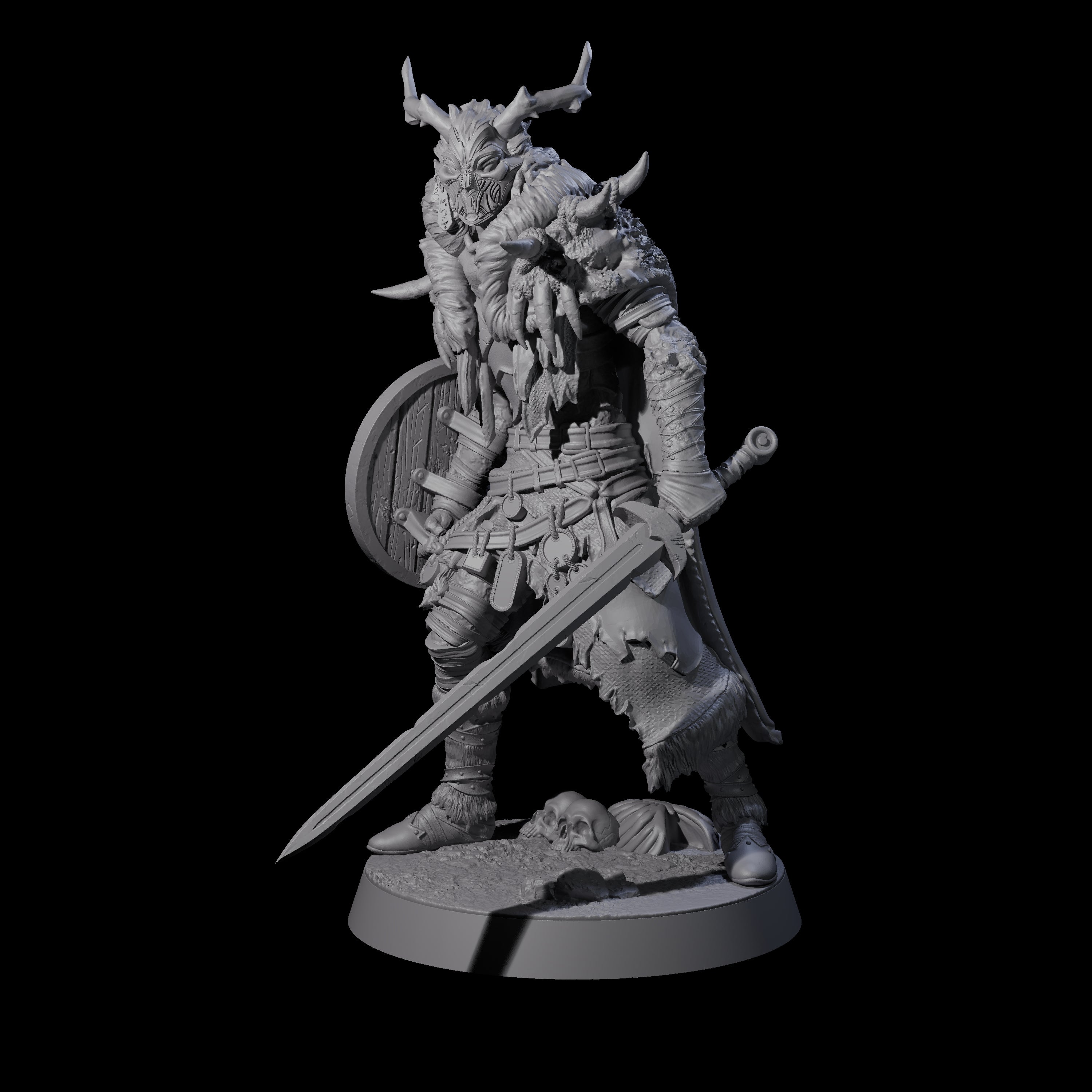 Masked Ice Clan Warrior A Miniature for Dungeons and Dragons, Pathfinder or other TTRPGs