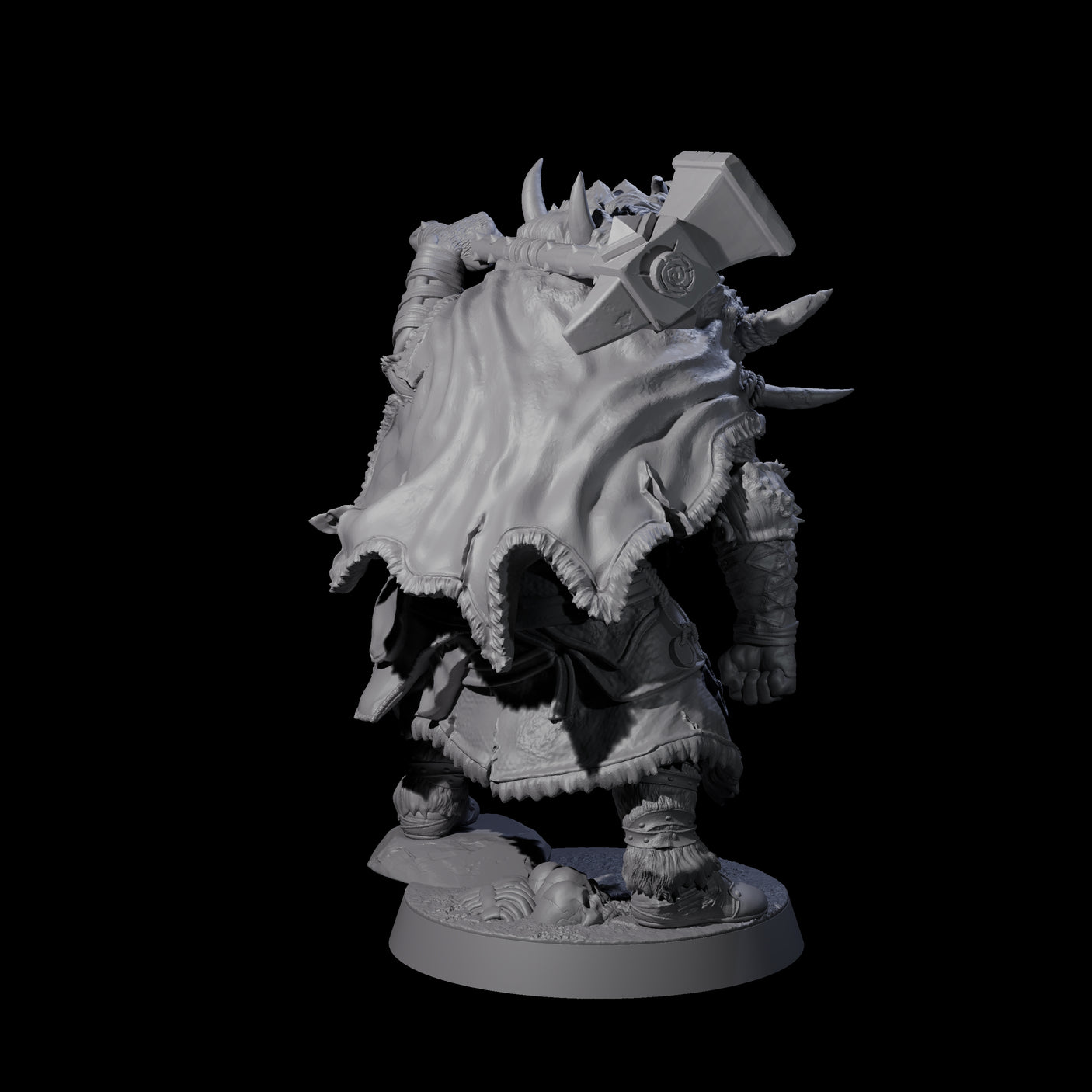 Masked Ice Clan Warrior B Miniature for Dungeons and Dragons, Pathfinder or other TTRPGs