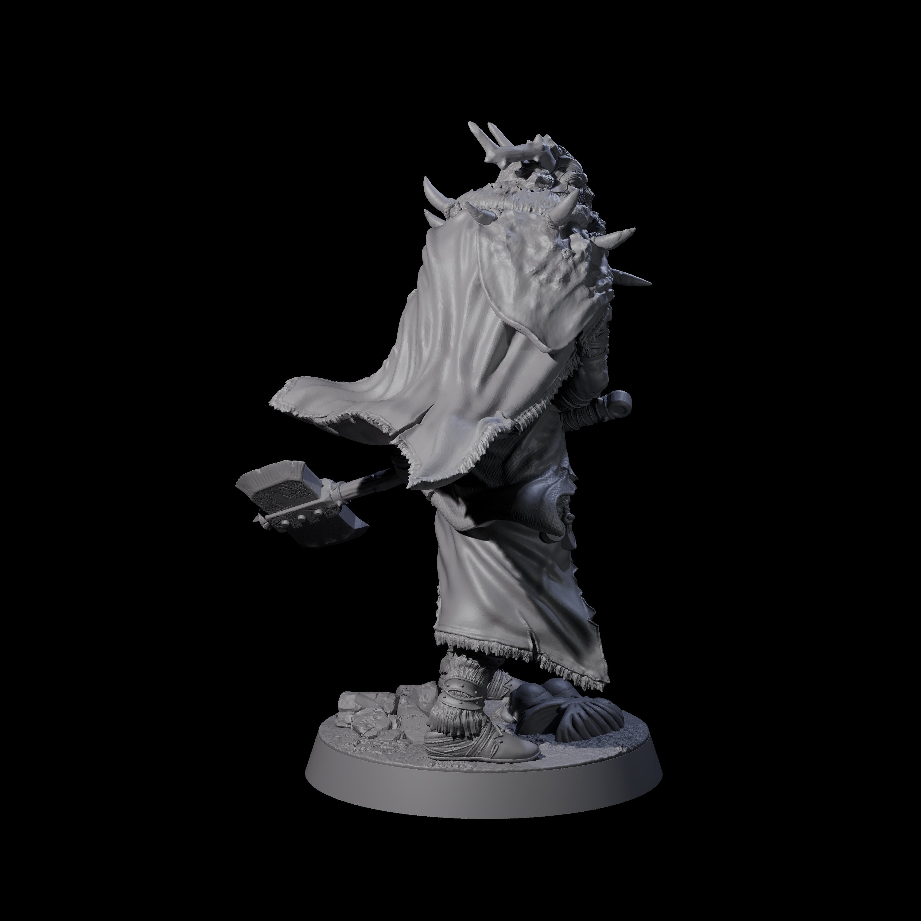 Masked Ice Clan Warrior C Miniature for Dungeons and Dragons, Pathfinder or other TTRPGs