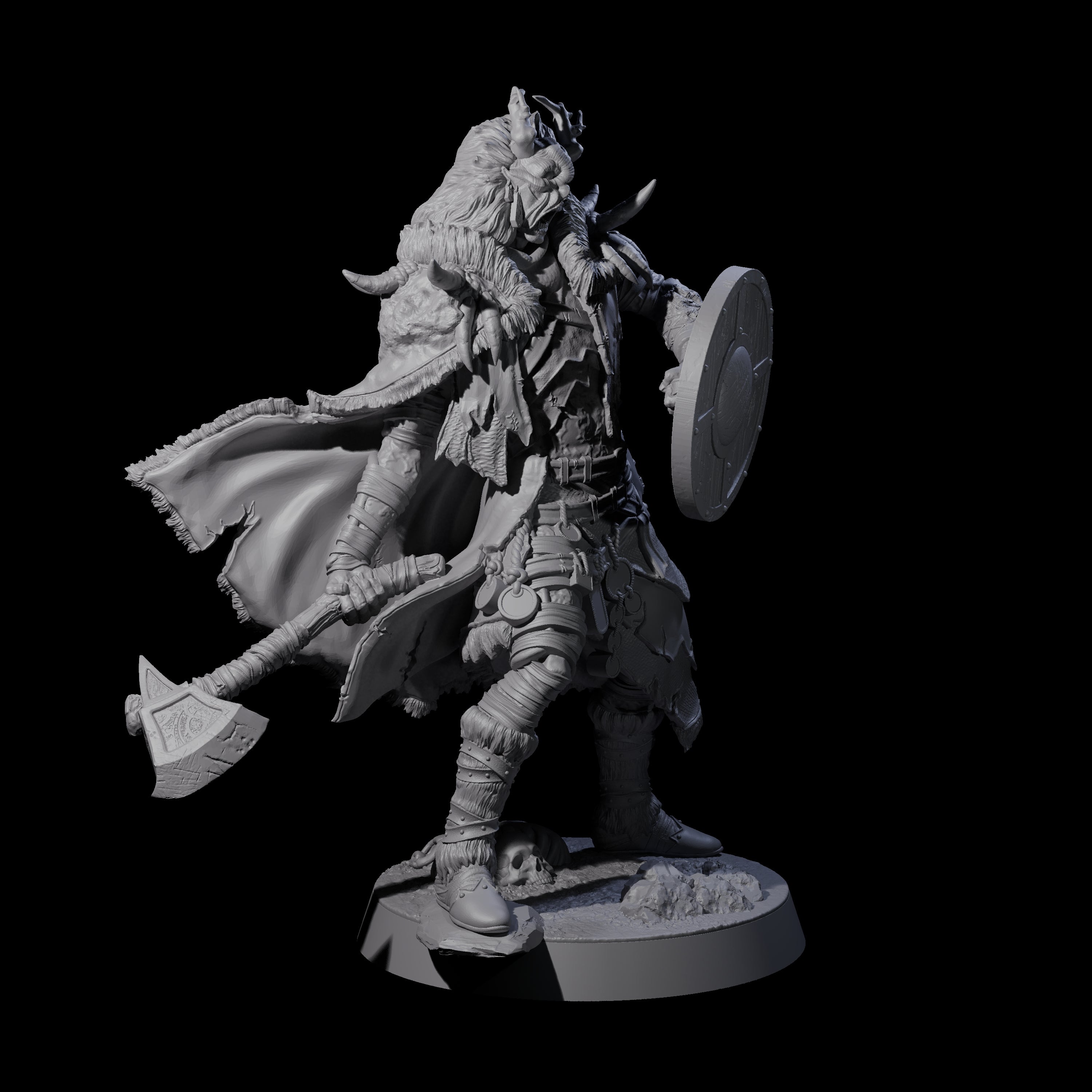 Masked Ice Clan Warrior E Miniature for Dungeons and Dragons, Pathfinder or other TTRPGs