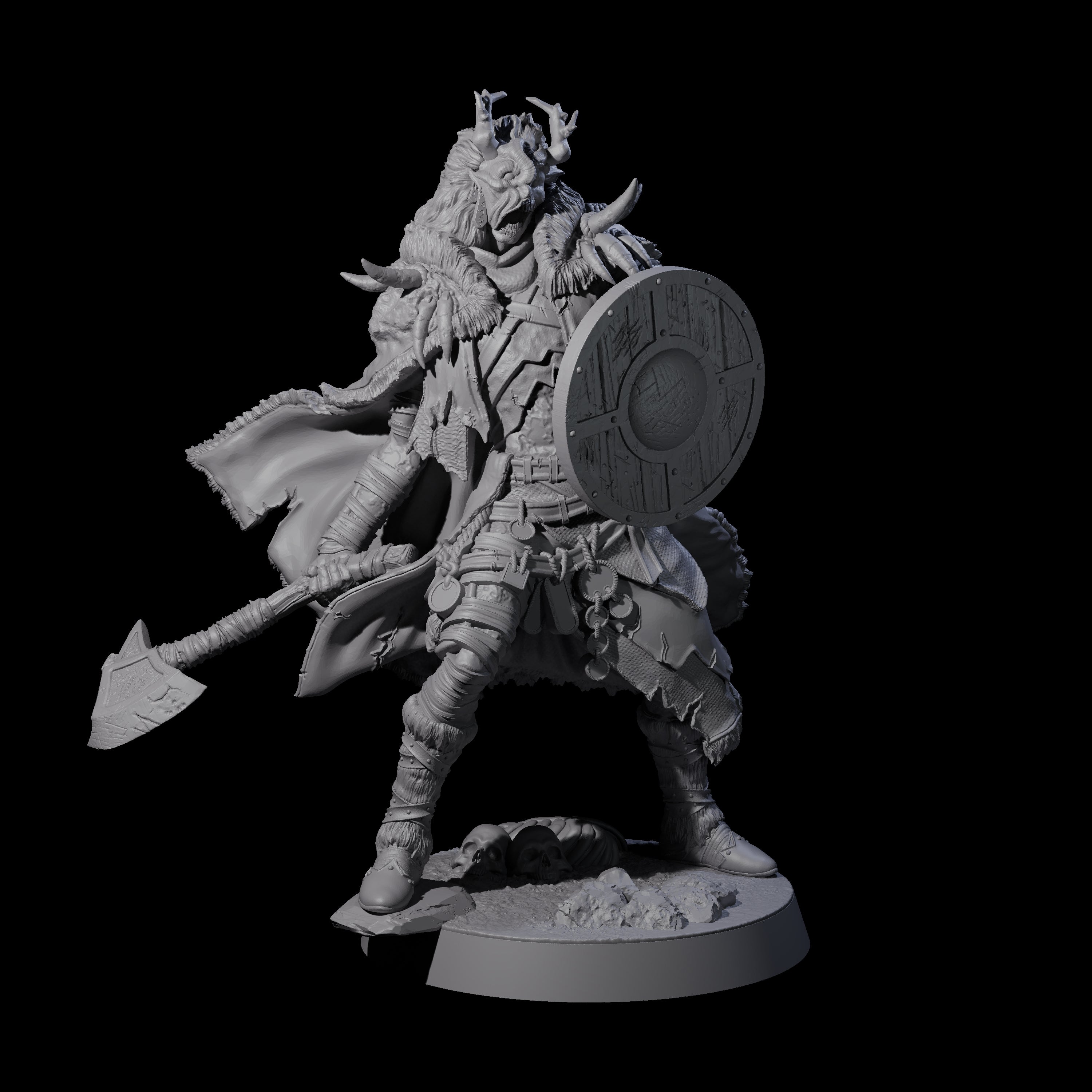 Masked Ice Clan Warrior E Miniature for Dungeons and Dragons, Pathfinder or other TTRPGs