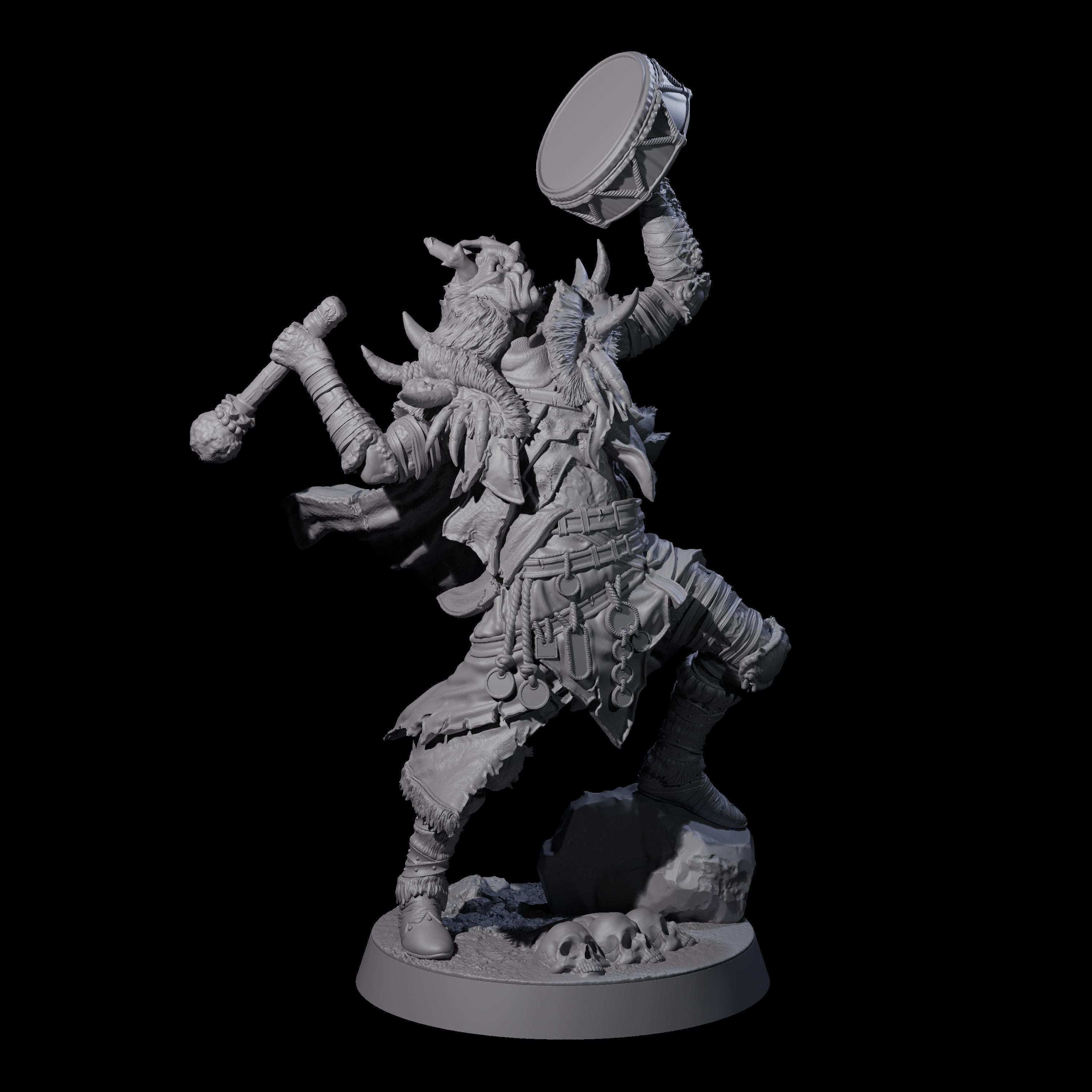 Masked Ice Clan Warrior F Miniature for Dungeons and Dragons, Pathfinder or other TTRPGs