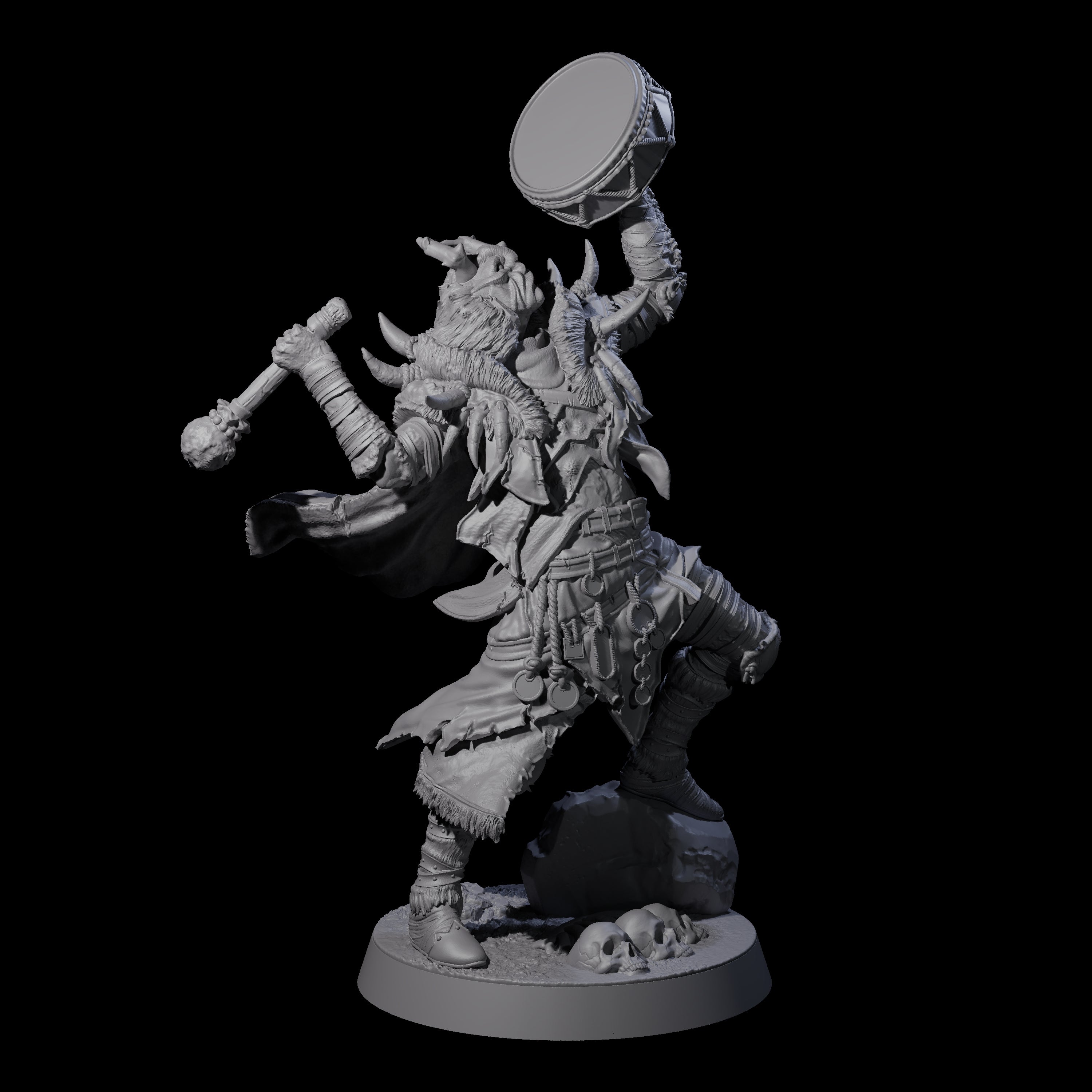 Masked Ice Clan Warrior F Miniature for Dungeons and Dragons, Pathfinder or other TTRPGs