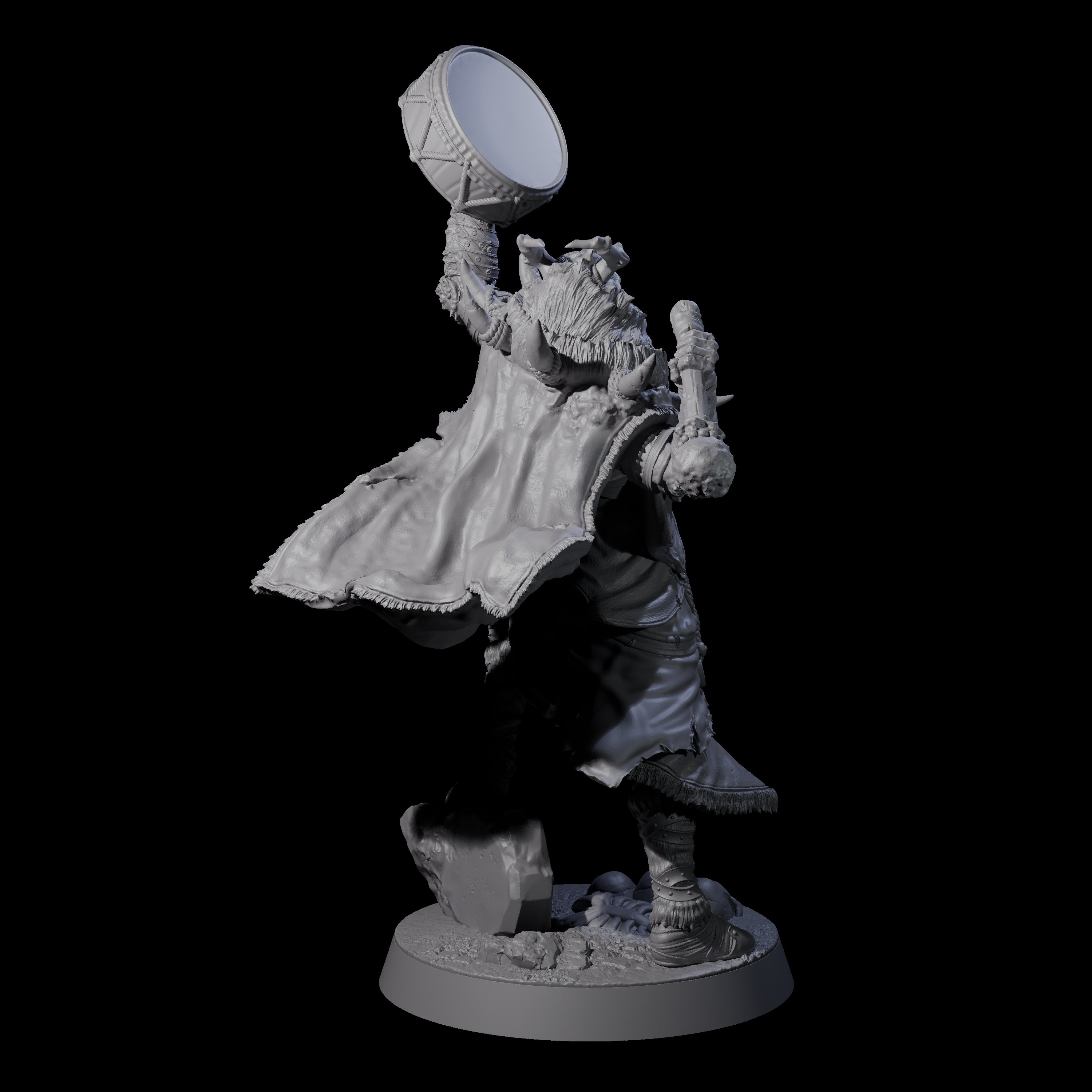 Masked Ice Clan Warrior F Miniature for Dungeons and Dragons, Pathfinder or other TTRPGs