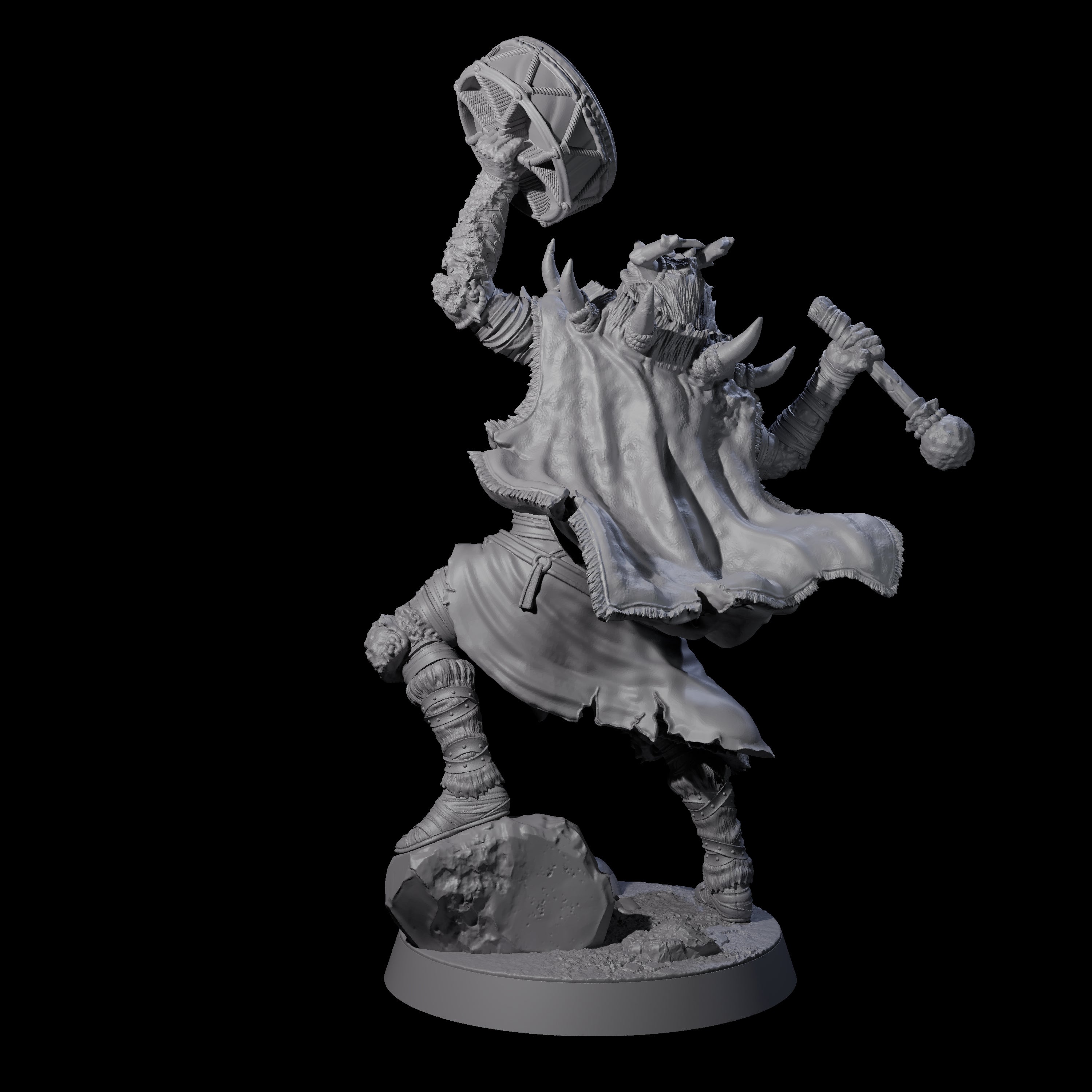 Masked Ice Clan Warrior F Miniature for Dungeons and Dragons, Pathfinder or other TTRPGs