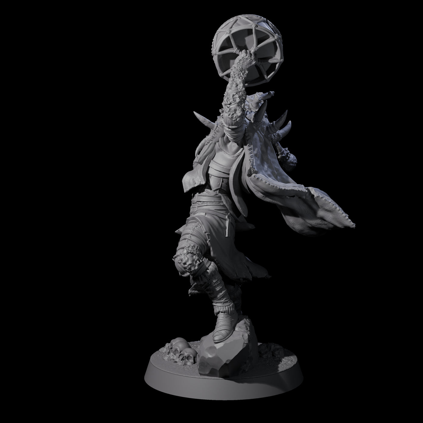 Masked Ice Clan Warrior F Miniature for Dungeons and Dragons, Pathfinder or other TTRPGs