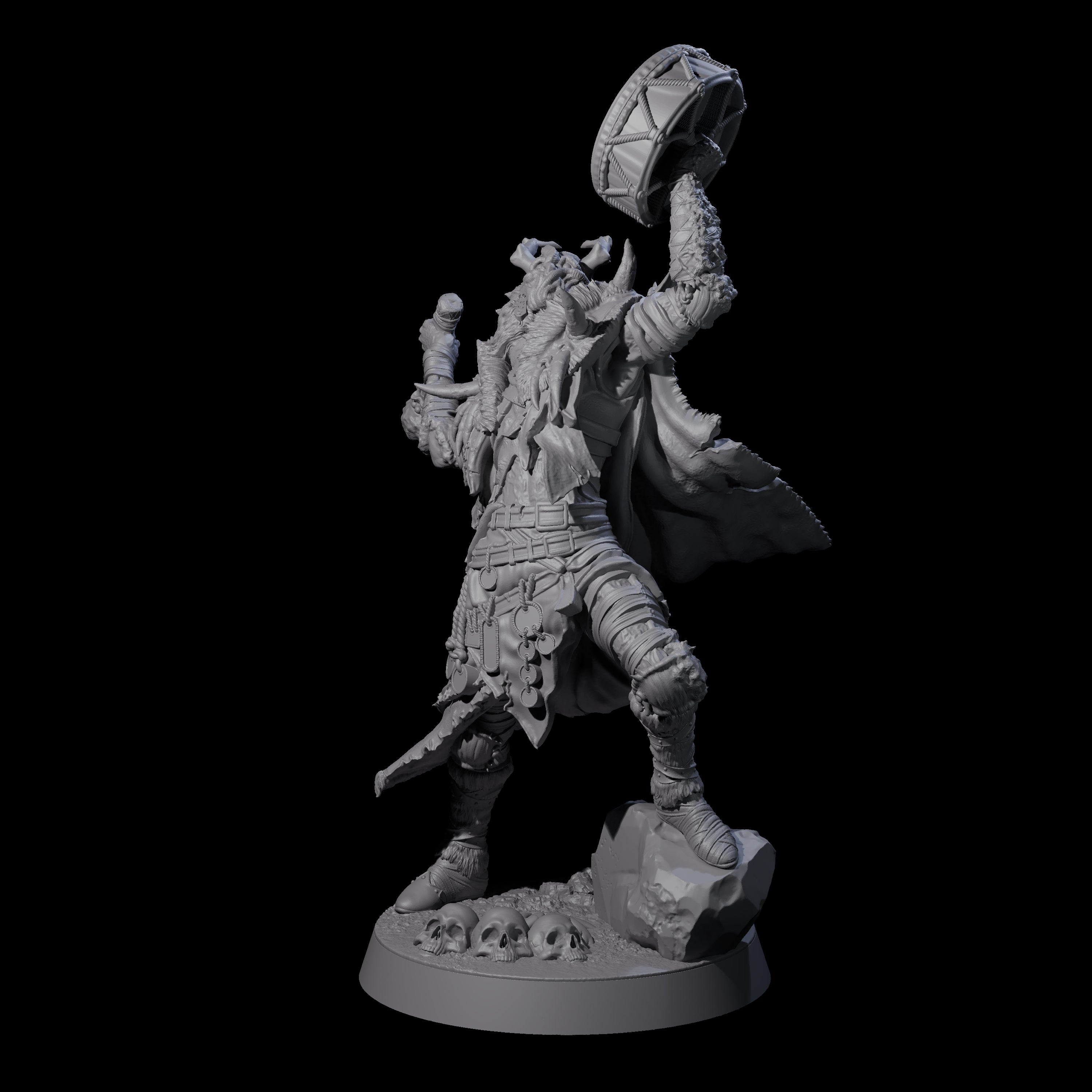 Masked Ice Clan Warrior F Miniature for Dungeons and Dragons, Pathfinder or other TTRPGs