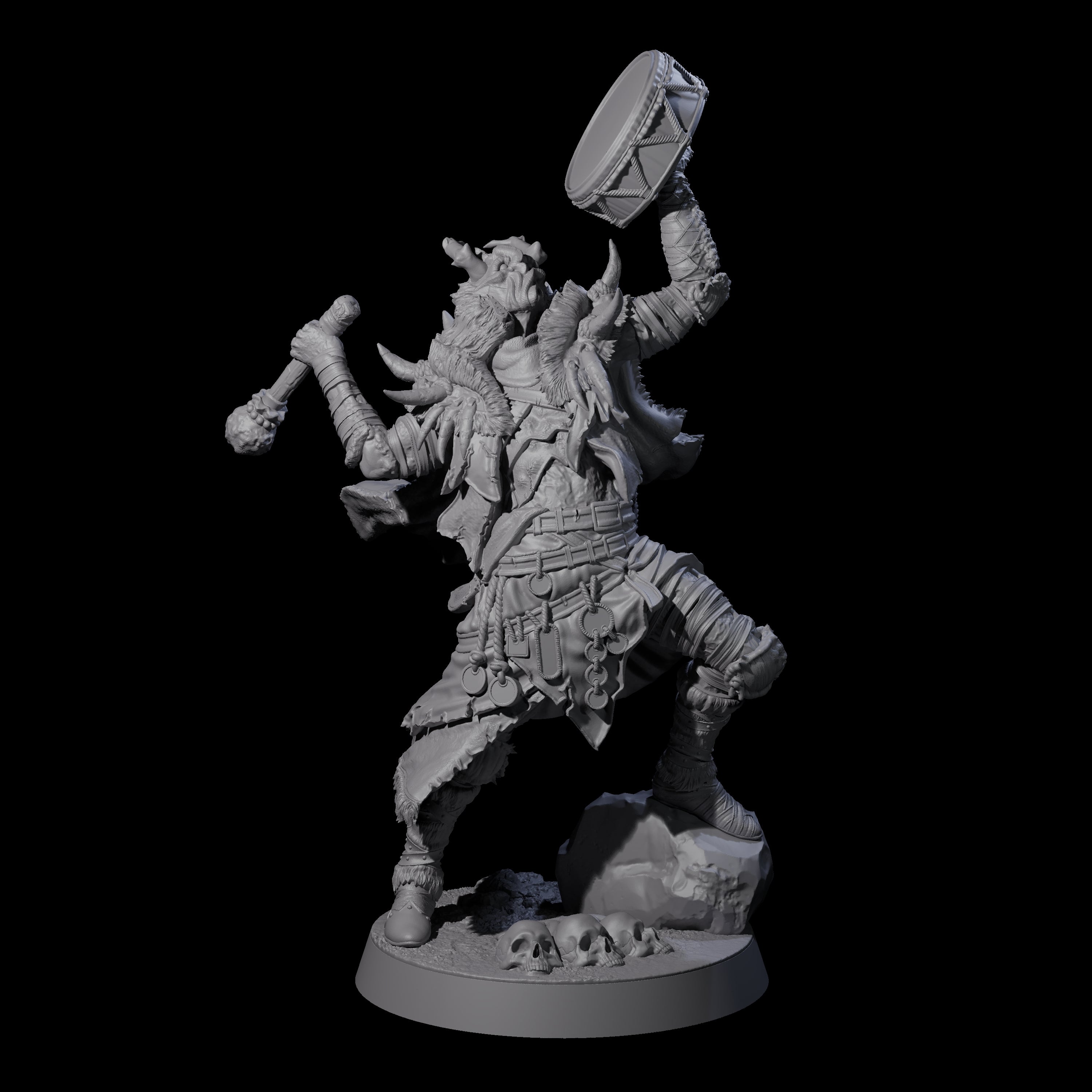 Masked Ice Clan Warrior F Miniature for Dungeons and Dragons, Pathfinder or other TTRPGs