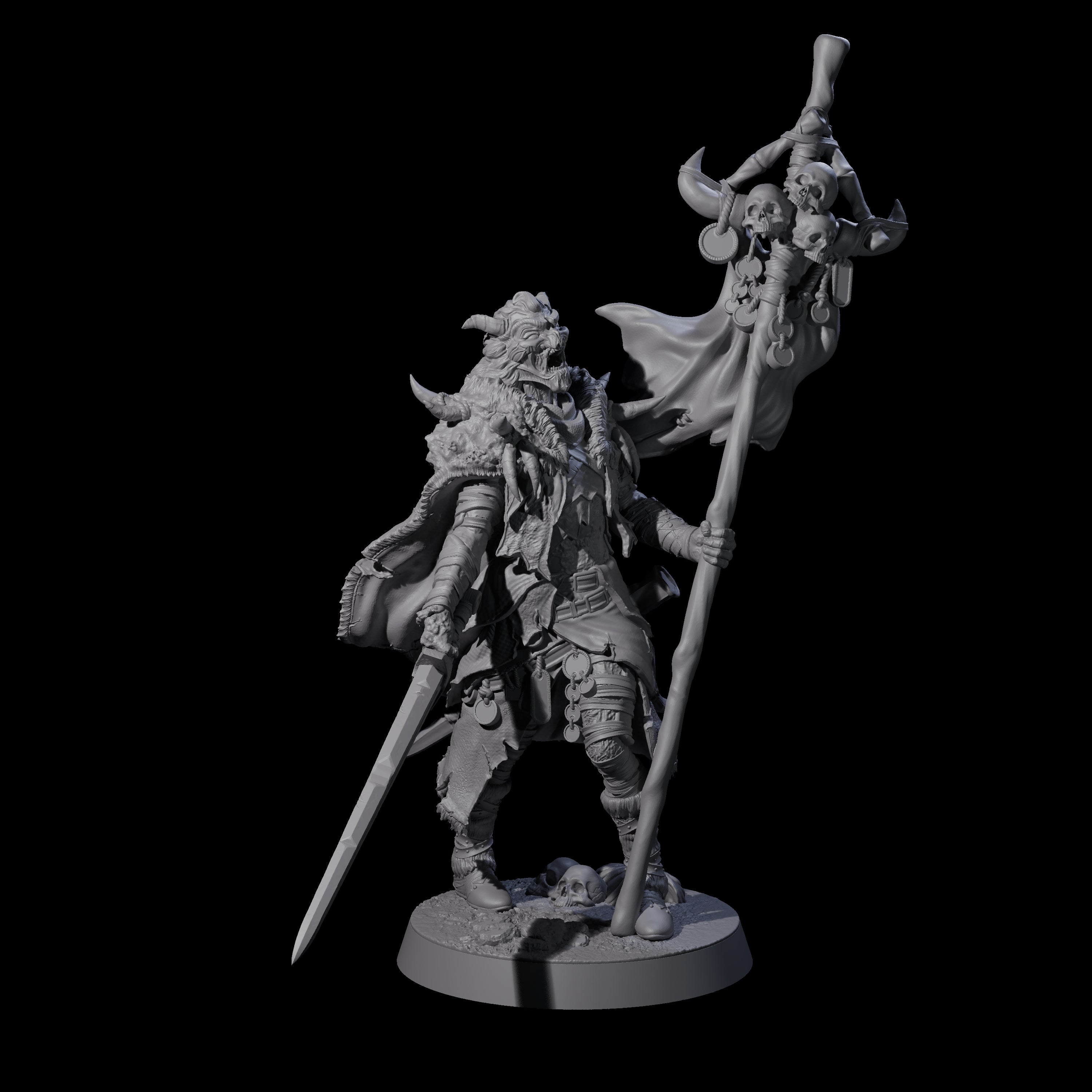 Masked Ice Clan Warrior G Miniature for Dungeons and Dragons, Pathfinder or other TTRPGs