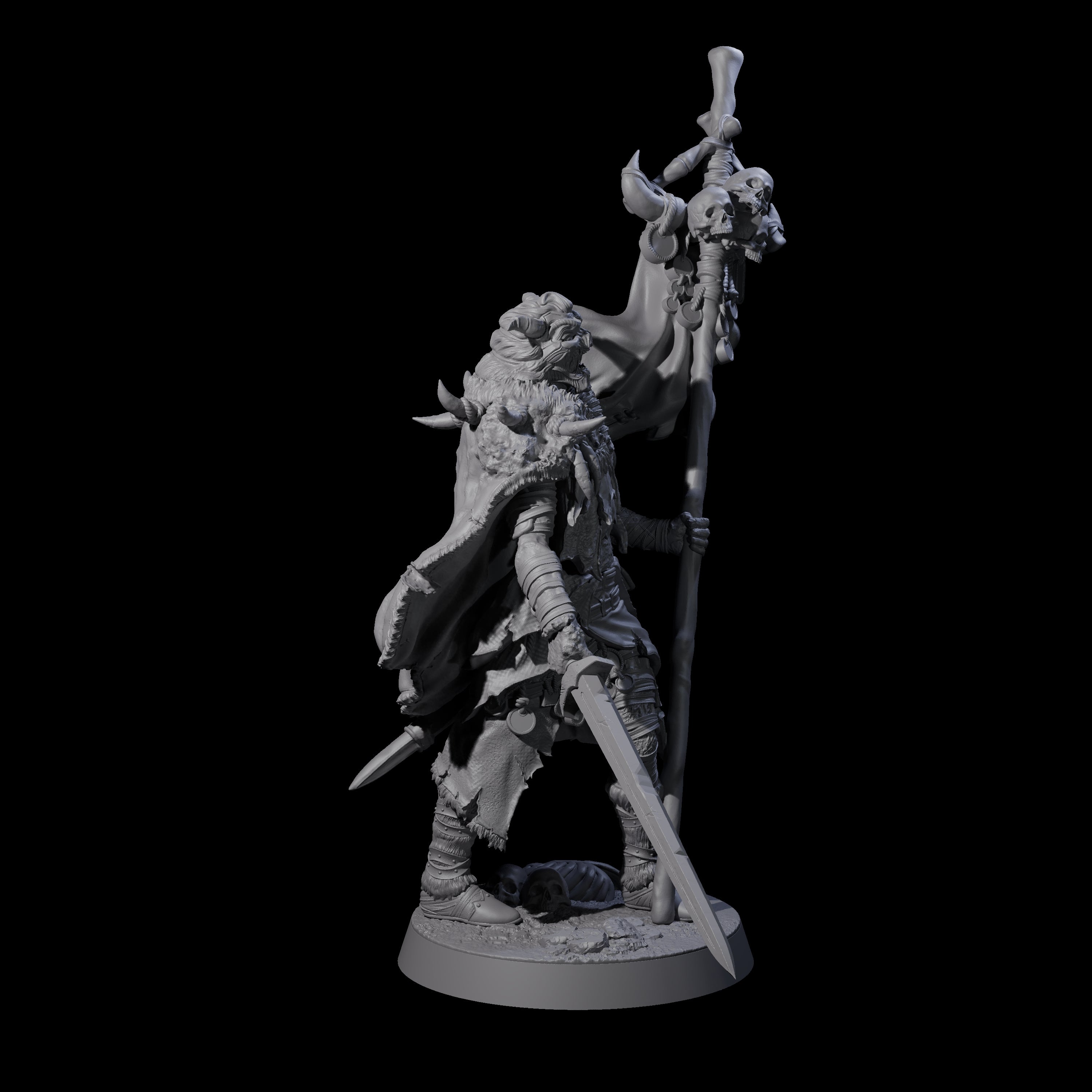 Masked Ice Clan Warrior G Miniature for Dungeons and Dragons, Pathfinder or other TTRPGs