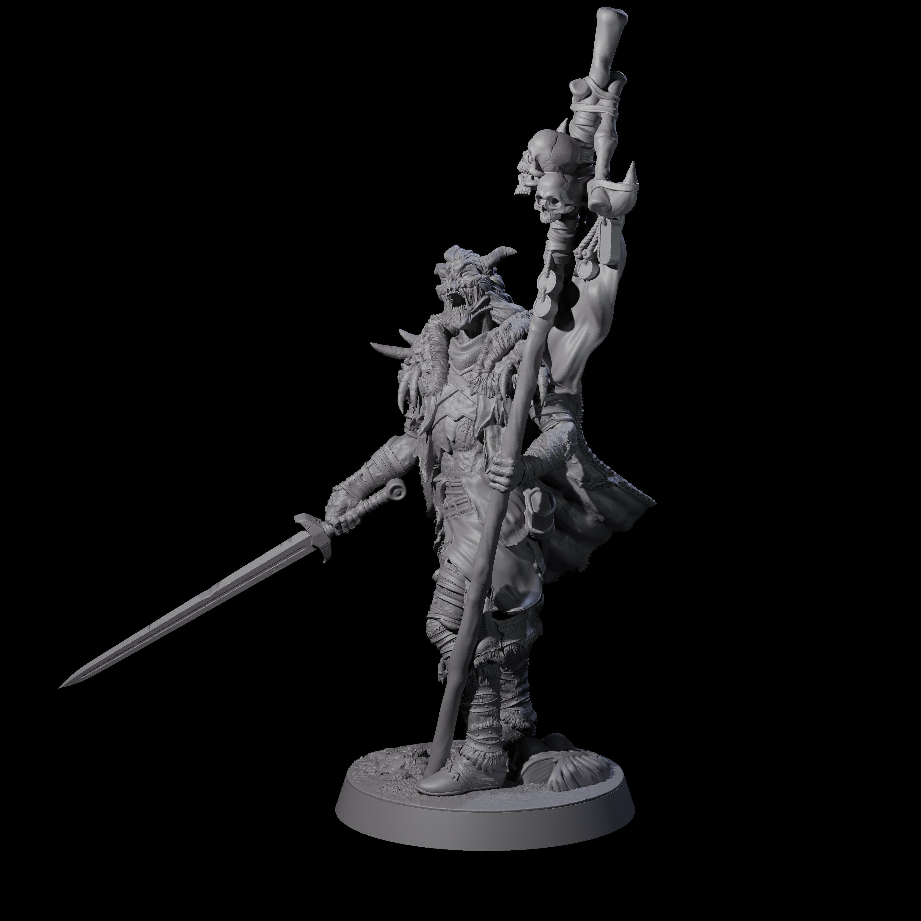 Masked Ice Clan Warrior G Miniature for Dungeons and Dragons, Pathfinder or other TTRPGs