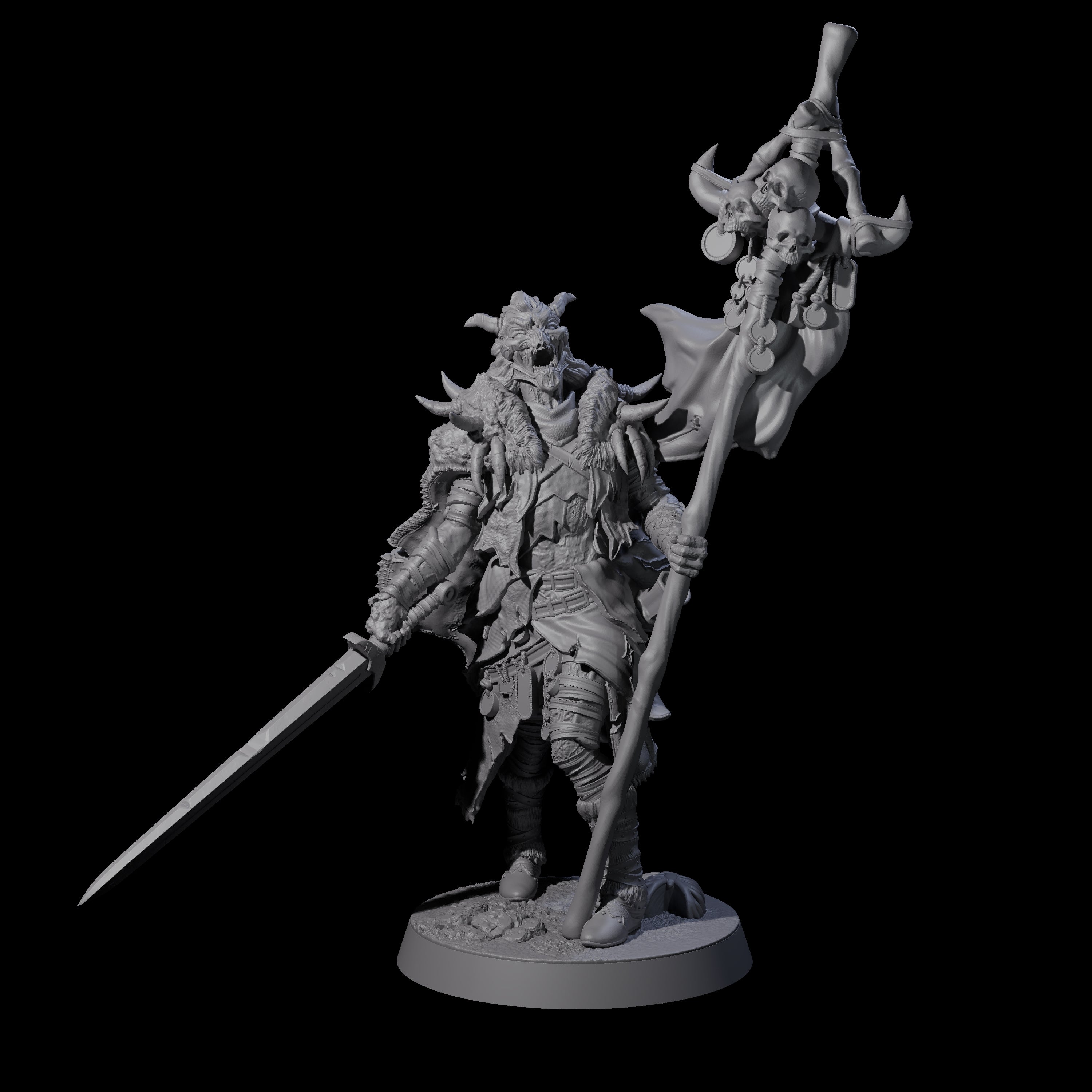 Masked Ice Clan Warrior G Miniature for Dungeons and Dragons, Pathfinder or other TTRPGs
