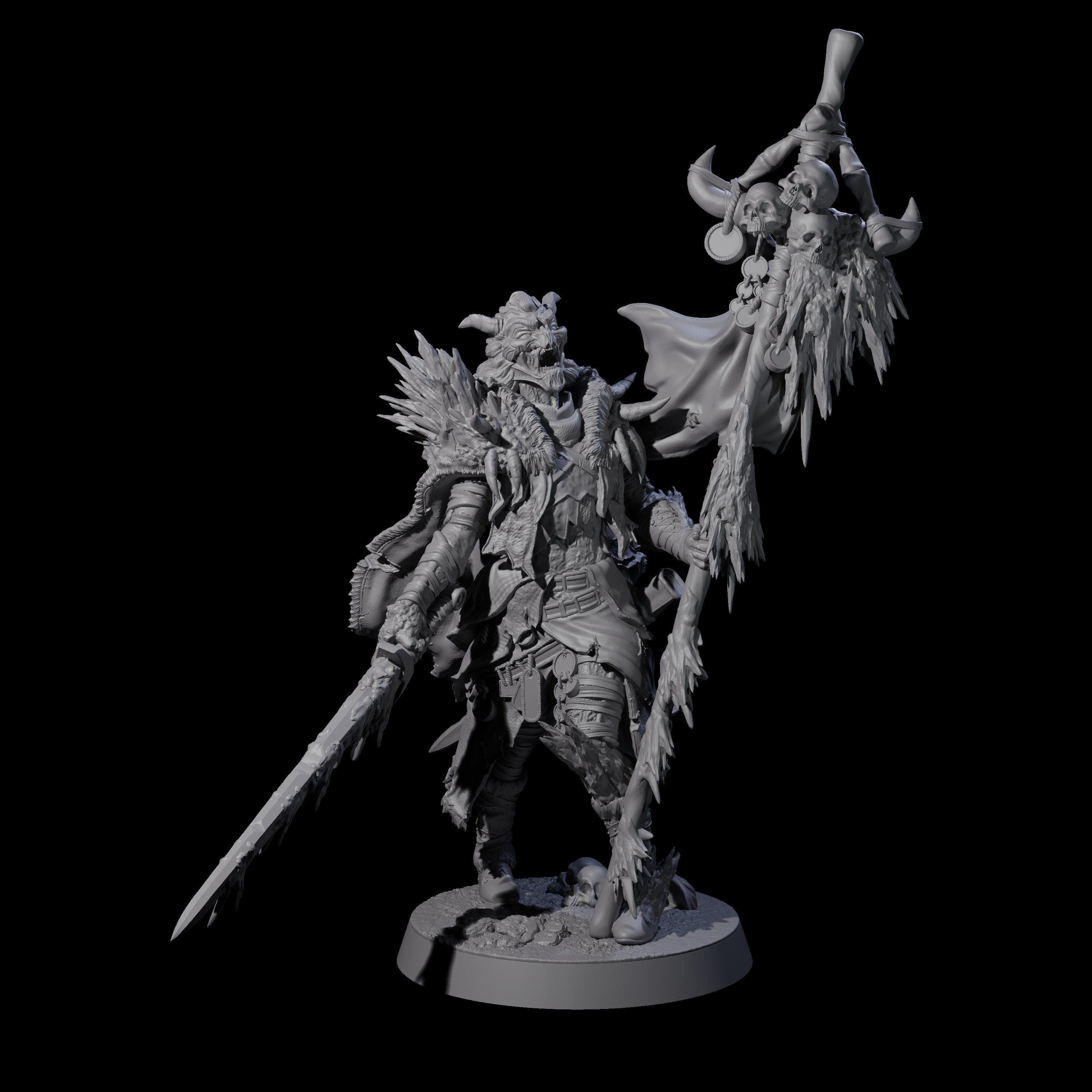 Masked Ice Clan Warrior G Miniature for Dungeons and Dragons, Pathfinder or other TTRPGs