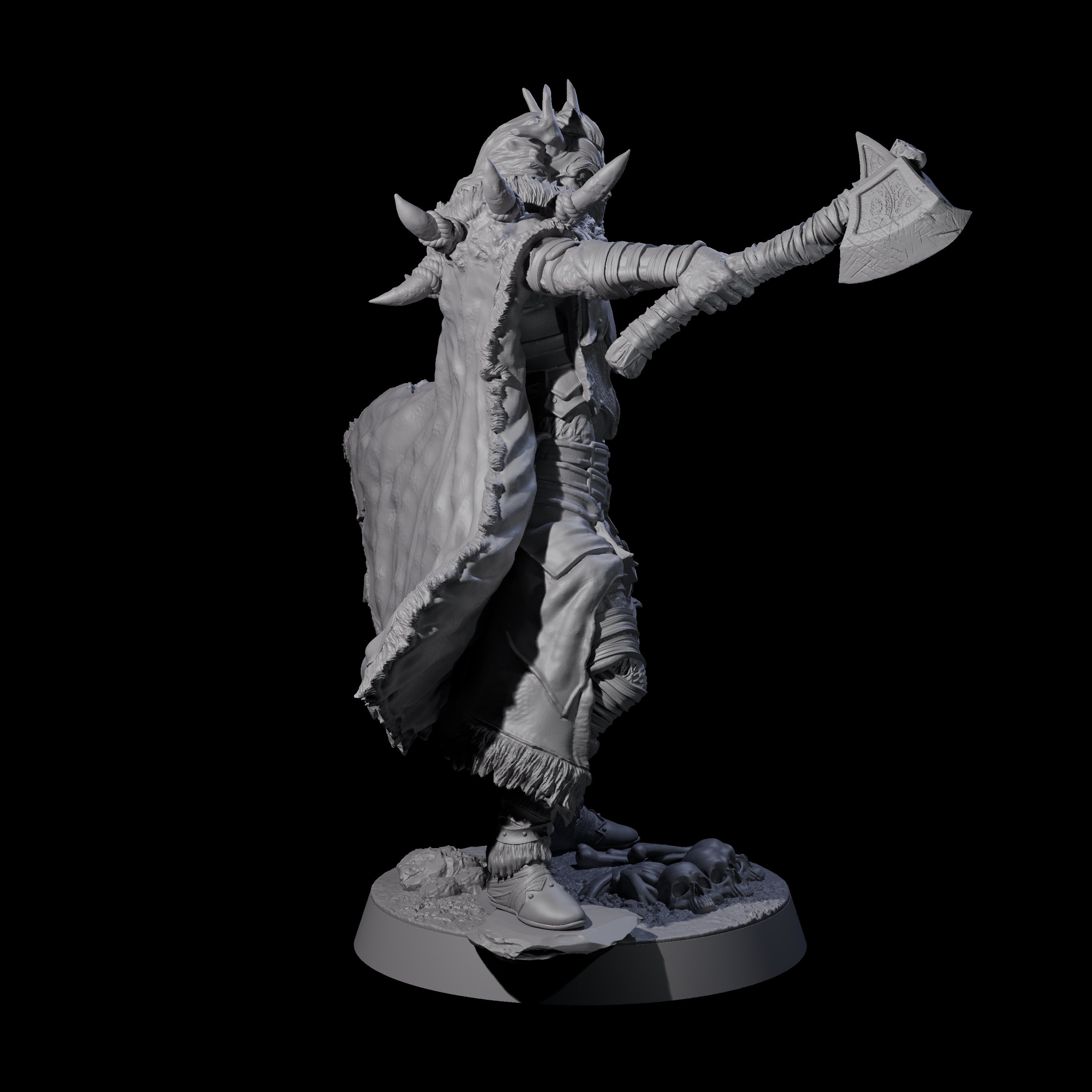Masked Ice Clan Warrior H Miniature for Dungeons and Dragons, Pathfinder or other TTRPGs