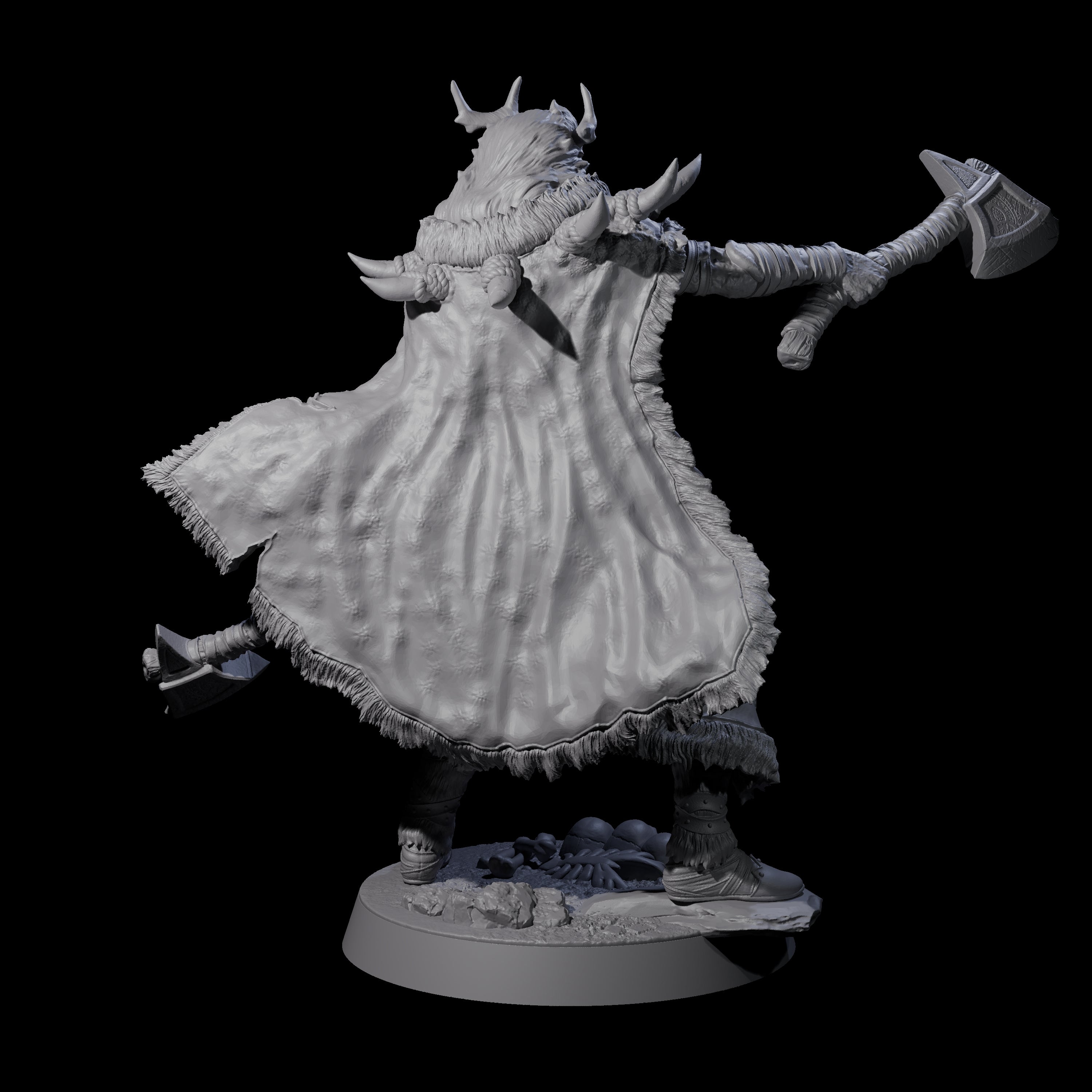 Masked Ice Clan Warrior H Miniature for Dungeons and Dragons, Pathfinder or other TTRPGs