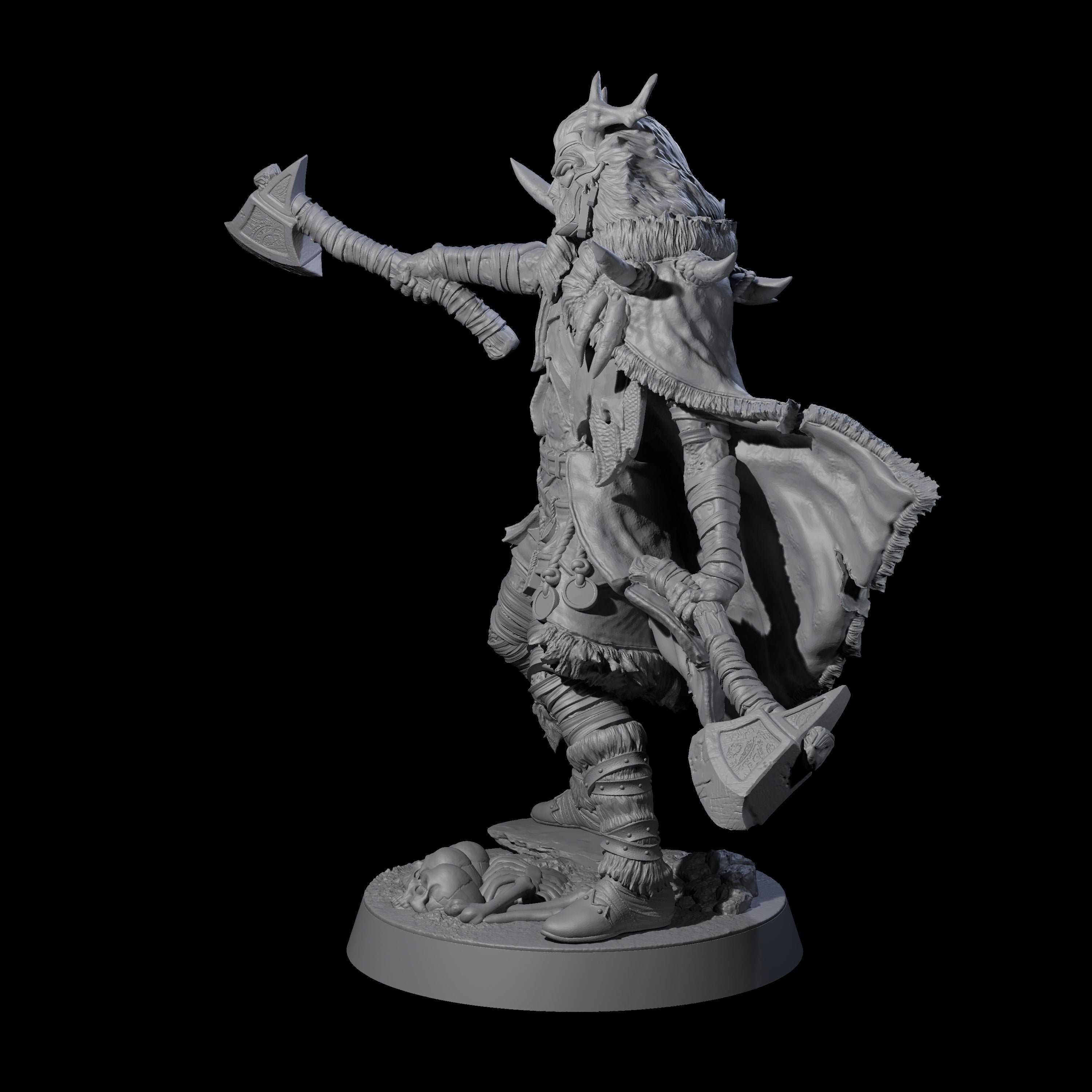 Masked Ice Clan Warrior H Miniature for Dungeons and Dragons, Pathfinder or other TTRPGs