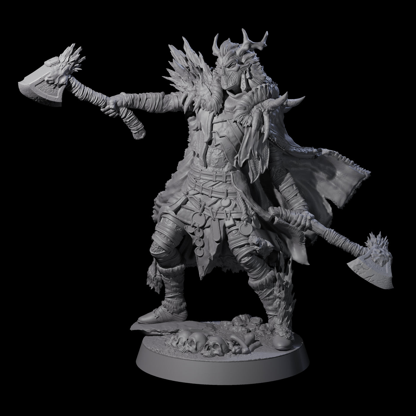 Masked Ice Clan Warriors Miniature for Dungeons and Dragons, Pathfinder or other TTRPGs