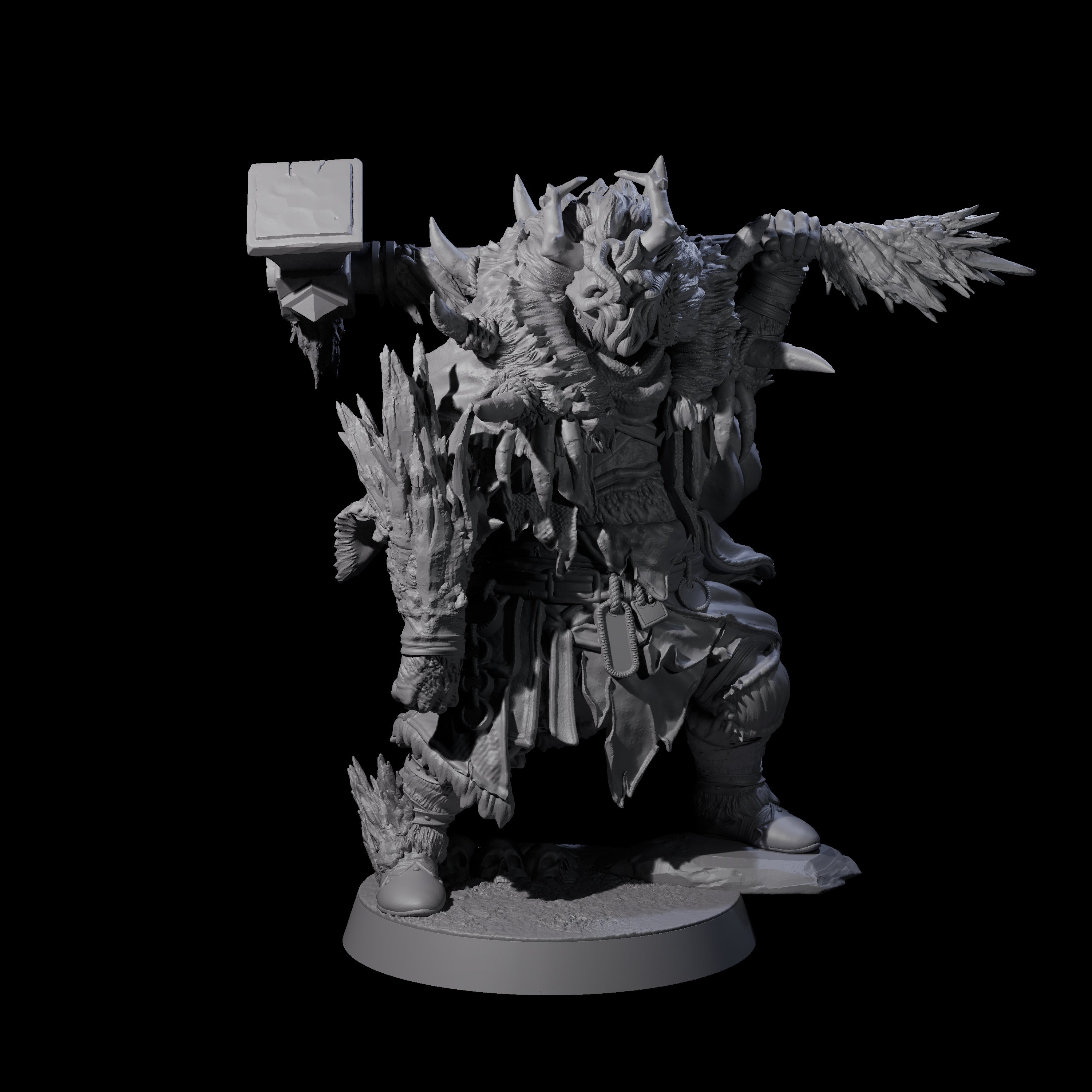 Masked Ice Clan Warriors Miniature for Dungeons and Dragons, Pathfinder or other TTRPGs