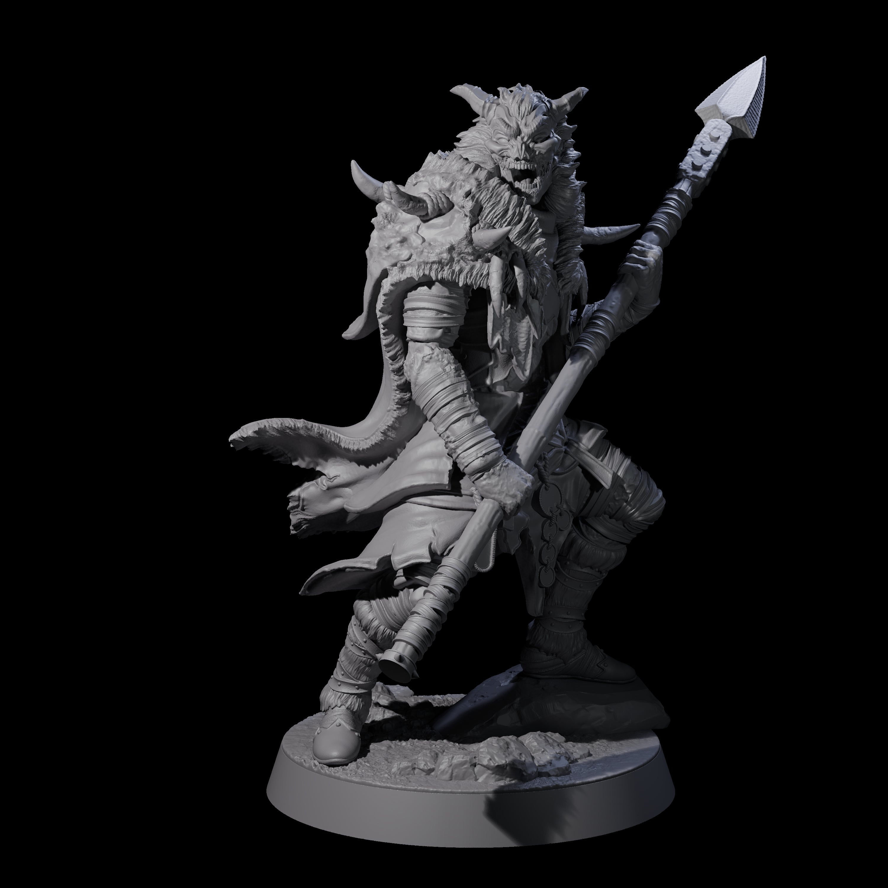 Masked Ice Clan Warriors Miniature for Dungeons and Dragons, Pathfinder or other TTRPGs