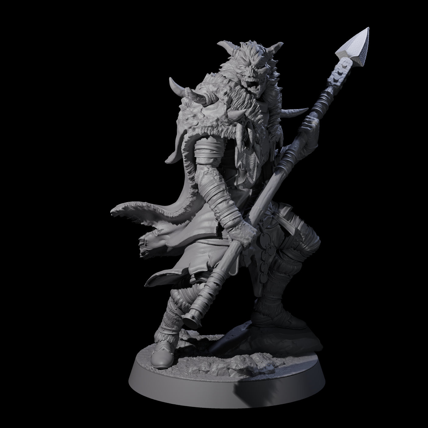 Masked Ice Clan Warriors Miniature for Dungeons and Dragons, Pathfinder or other TTRPGs