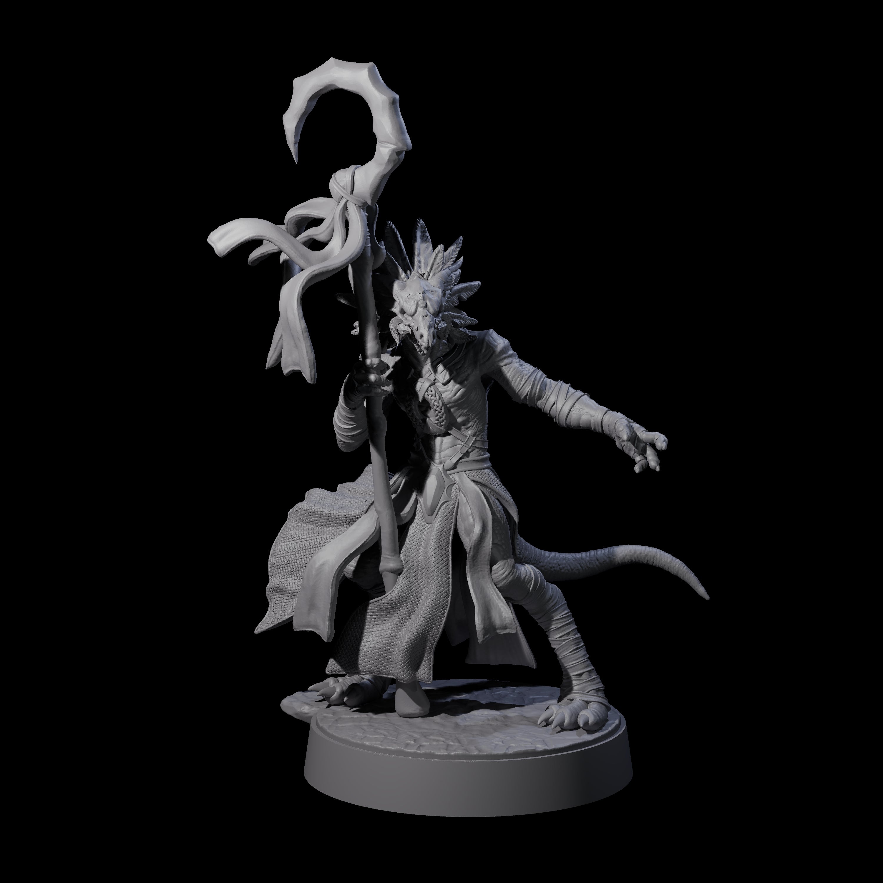 Masked Kobold Sorcerer Miniature for Dungeons and Dragons, Pathfinder or other TTRPGs