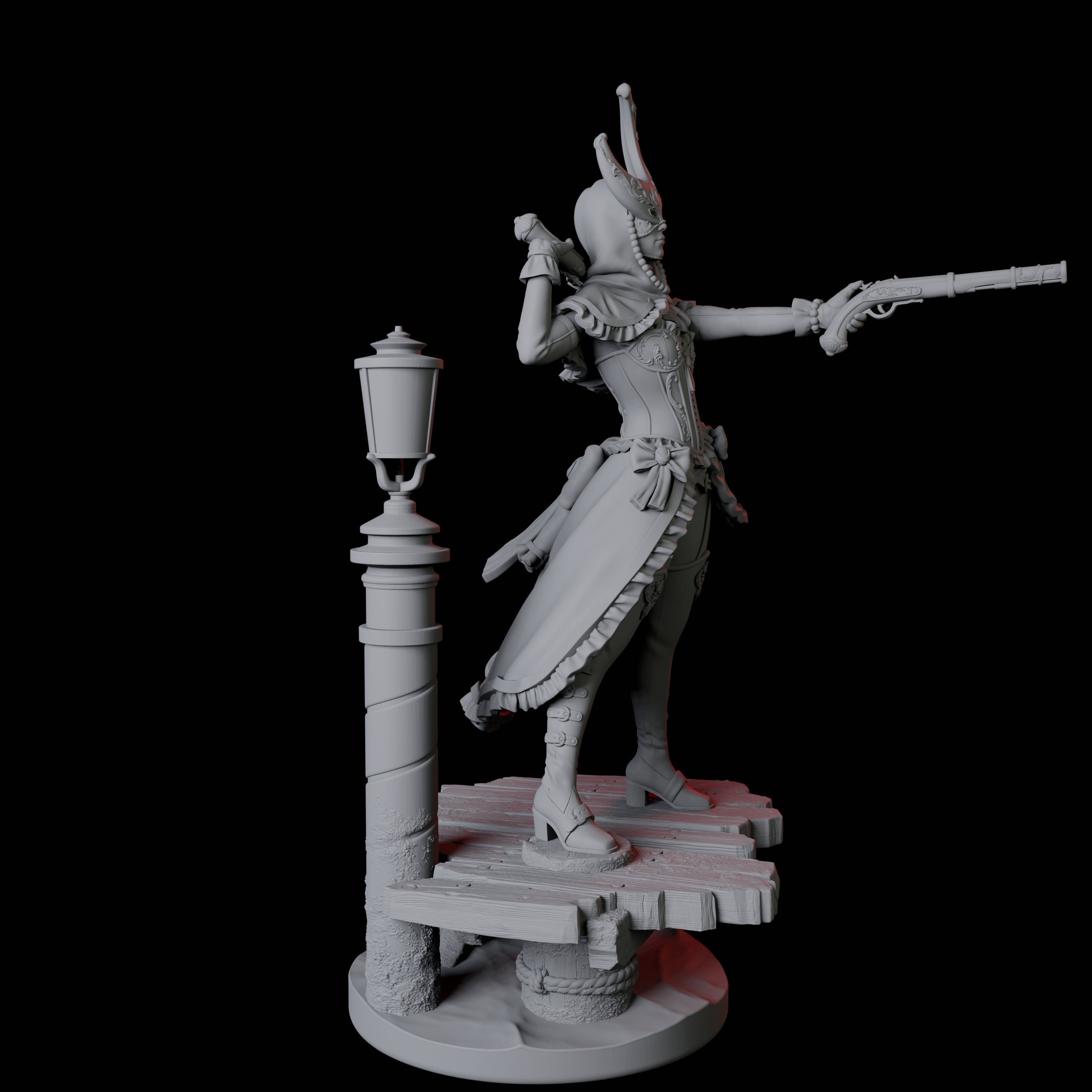 Masked Master Gunslinger Miniature for Dungeons and Dragons, Pathfinder or other TTRPGs
