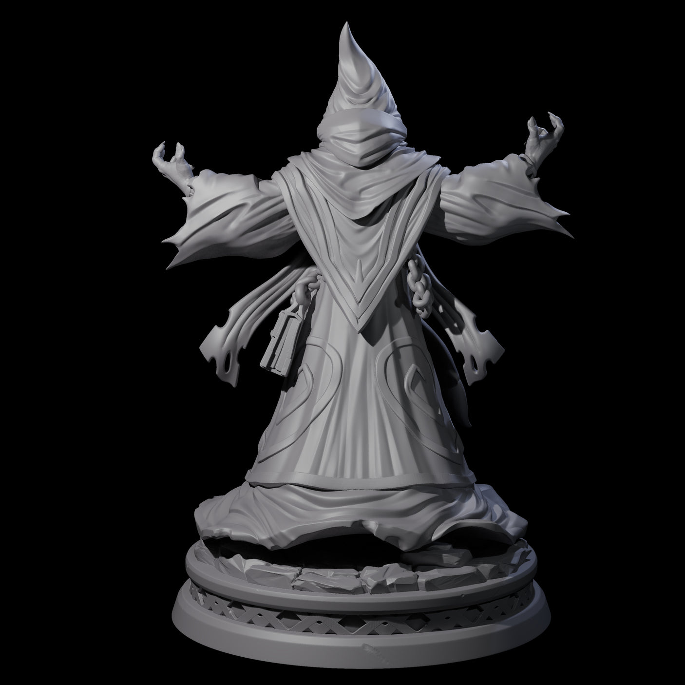 Masked Robed Cultist A Miniature for Dungeons and Dragons, Pathfinder or other TTRPGs