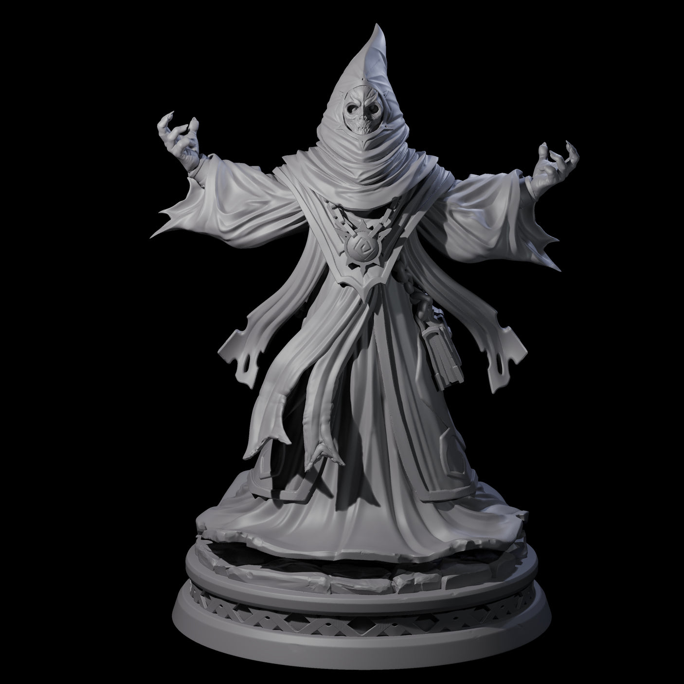 Masked Robed Cultist A Miniature for Dungeons and Dragons, Pathfinder or other TTRPGs