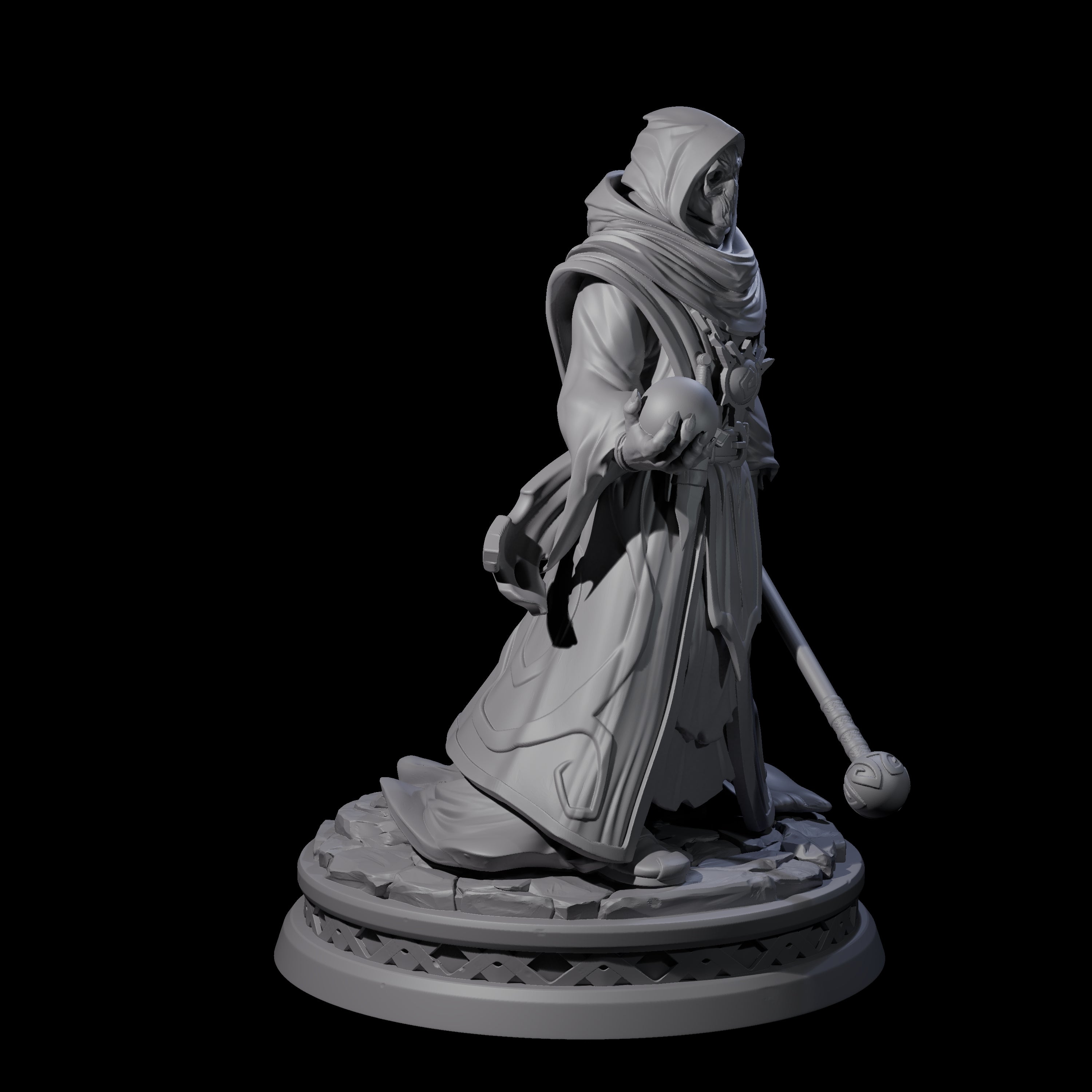 Masked Robed Cultist B Miniature for Dungeons and Dragons, Pathfinder or other TTRPGs