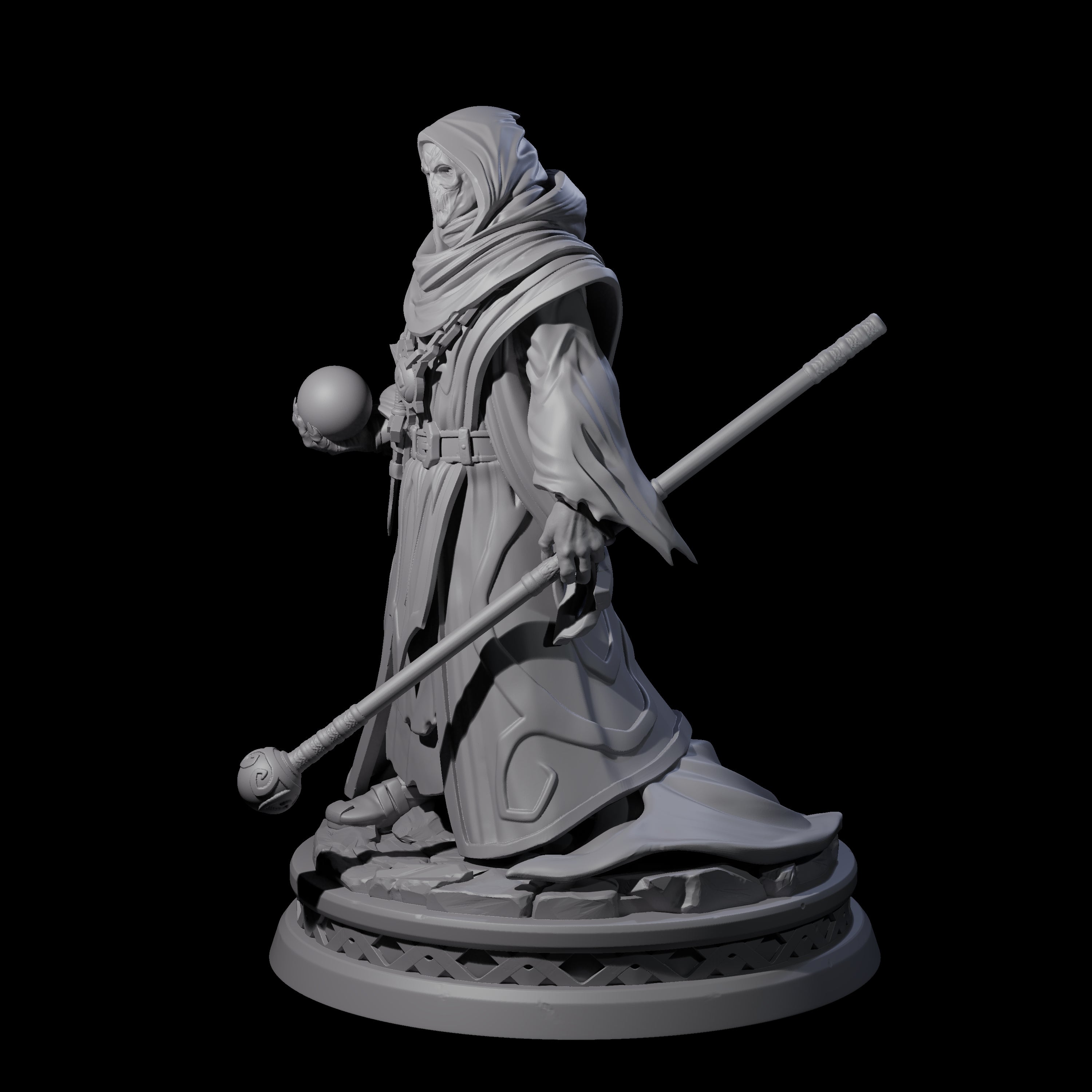 Masked Robed Cultist B Miniature for Dungeons and Dragons, Pathfinder or other TTRPGs
