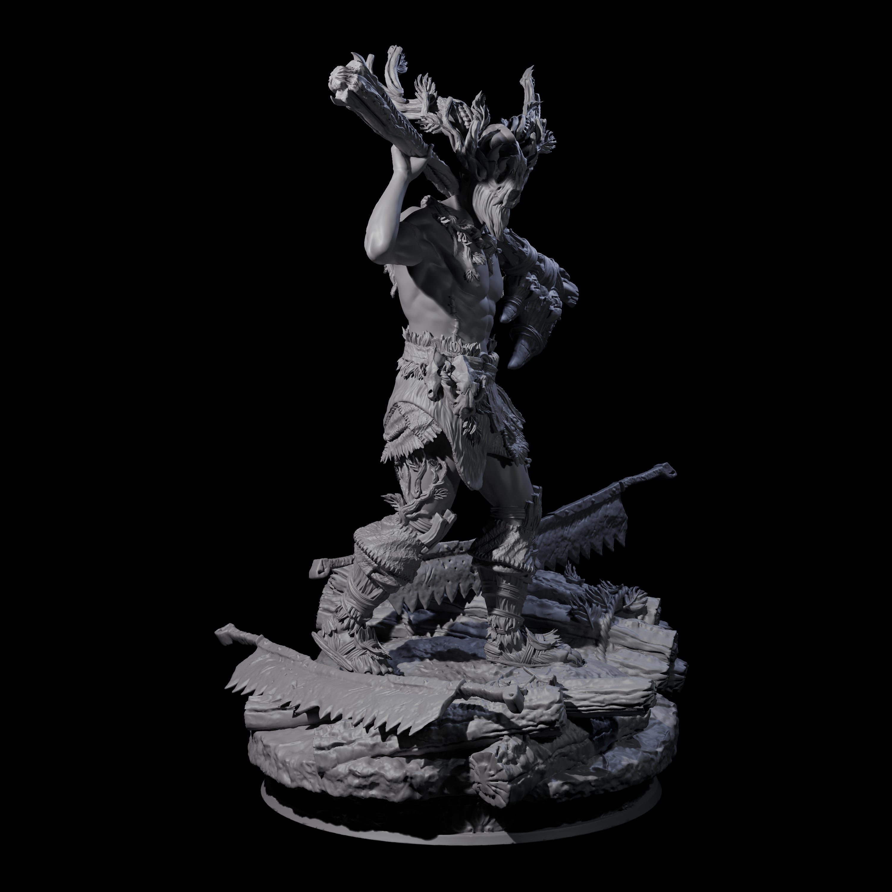 Masked Stag Lord Miniature for Dungeons and Dragons, Pathfinder or other TTRPGs