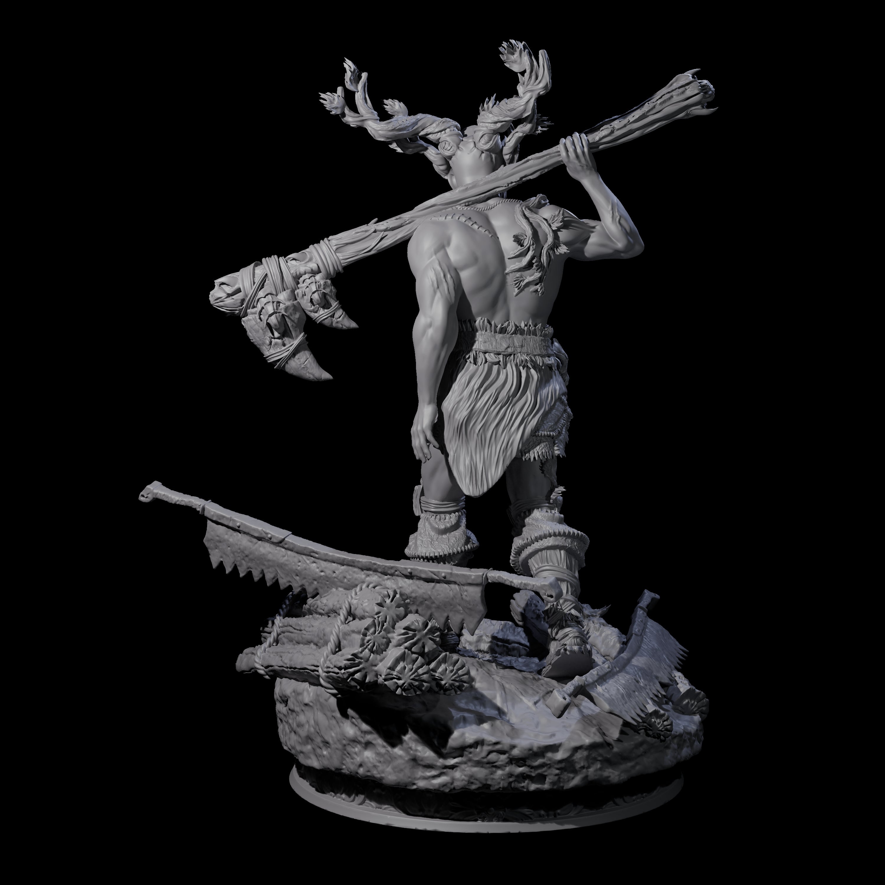 Masked Stag Lord Miniature for Dungeons and Dragons, Pathfinder or other TTRPGs