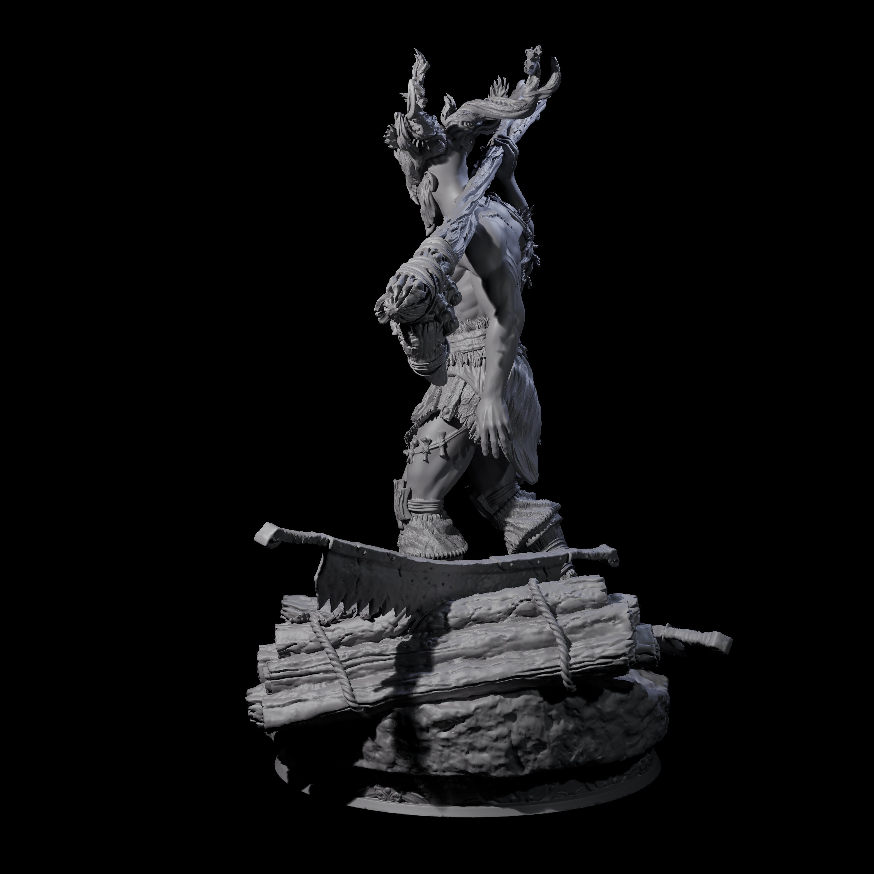 Masked Stag Lord Miniature for Dungeons and Dragons, Pathfinder or other TTRPGs