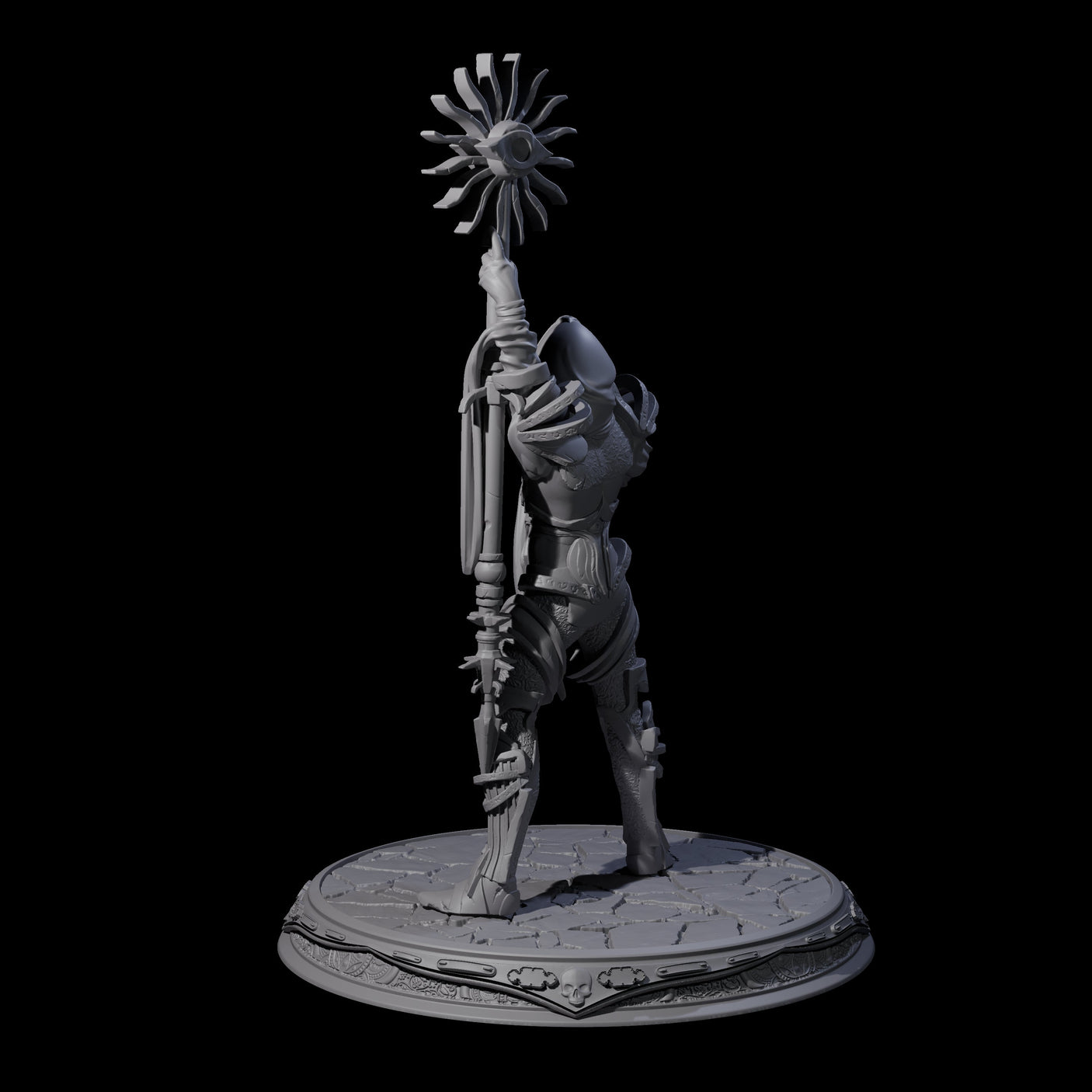 Masked Sun God Zealot Miniature for Dungeons and Dragons, Pathfinder or other TTRPGs
