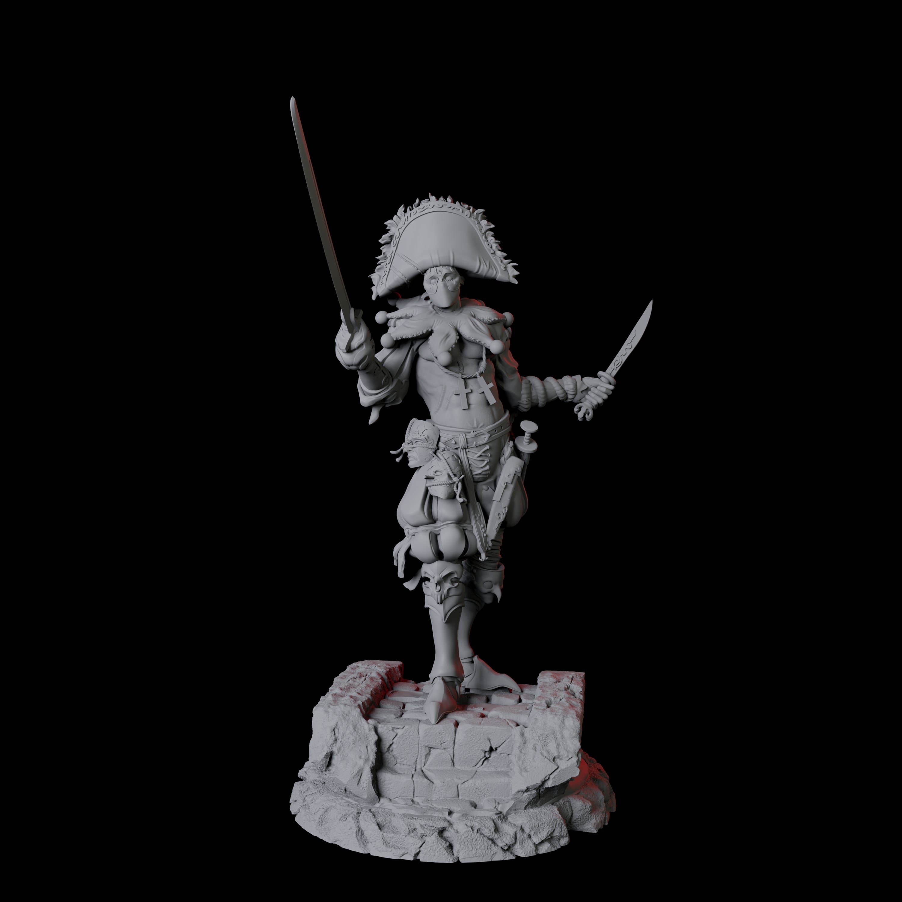 Masked Swordsman A Miniature for Dungeons and Dragons, Pathfinder or other TTRPGs