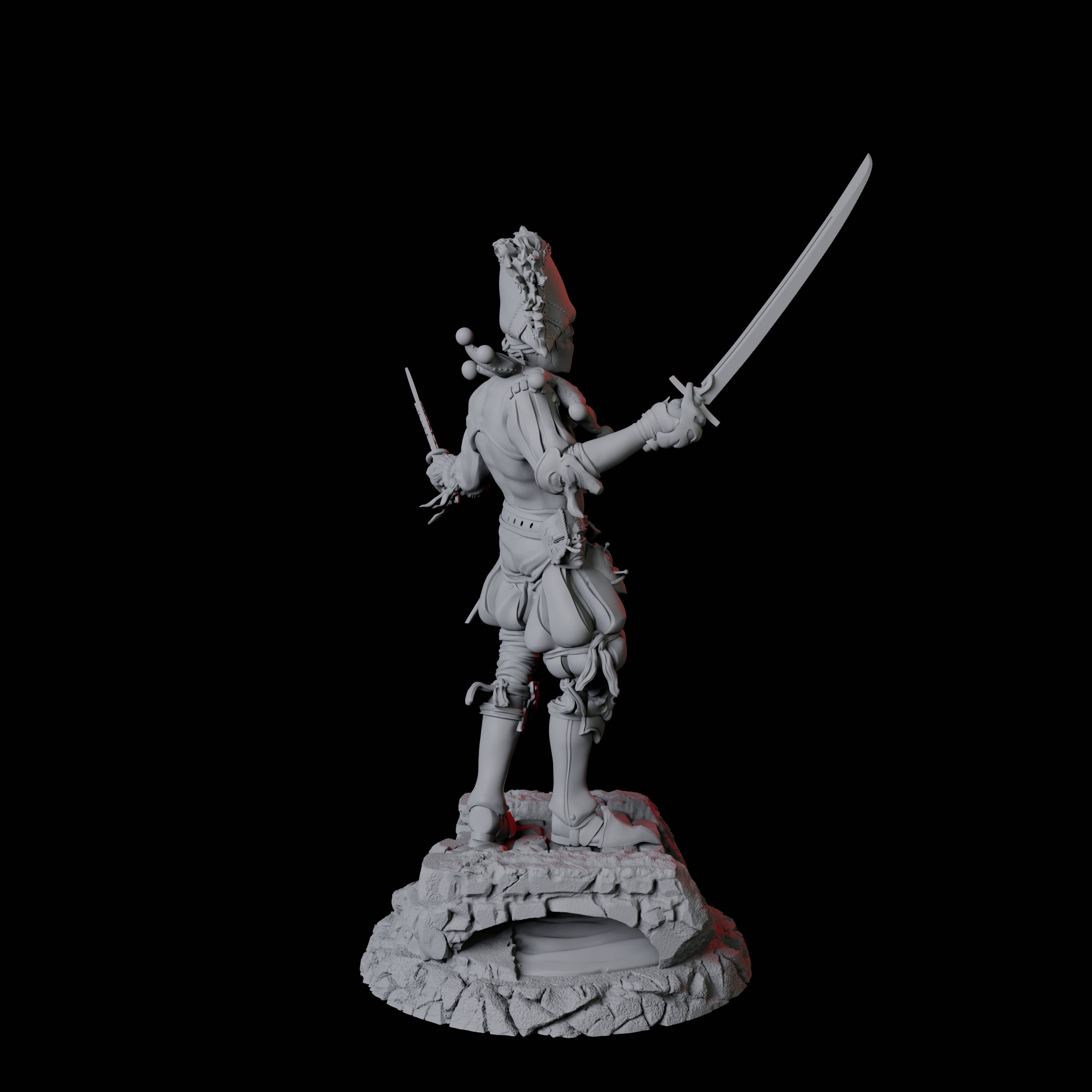 Masked Swordsman A Miniature for Dungeons and Dragons, Pathfinder or other TTRPGs