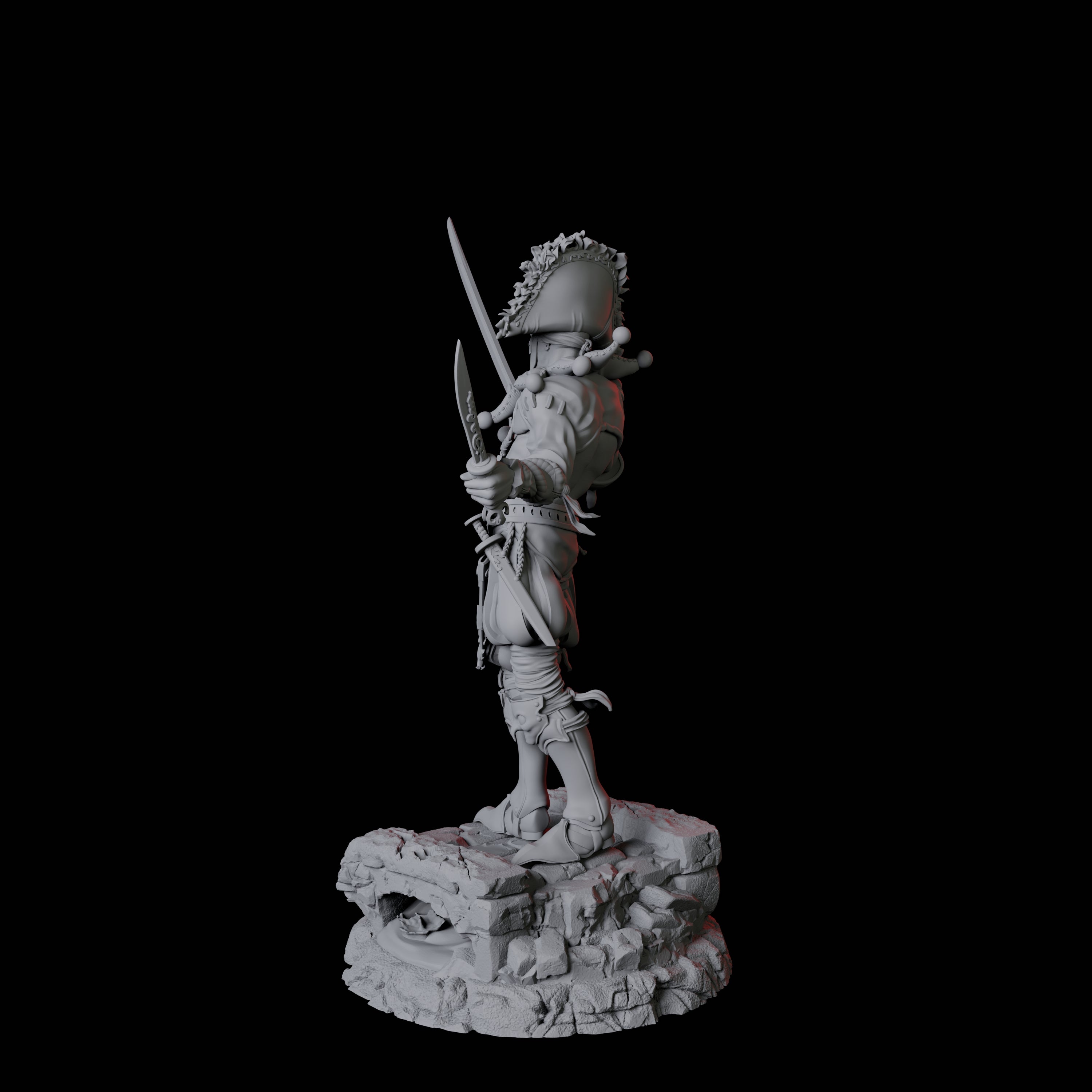 Masked Swordsman A Miniature for Dungeons and Dragons, Pathfinder or other TTRPGs