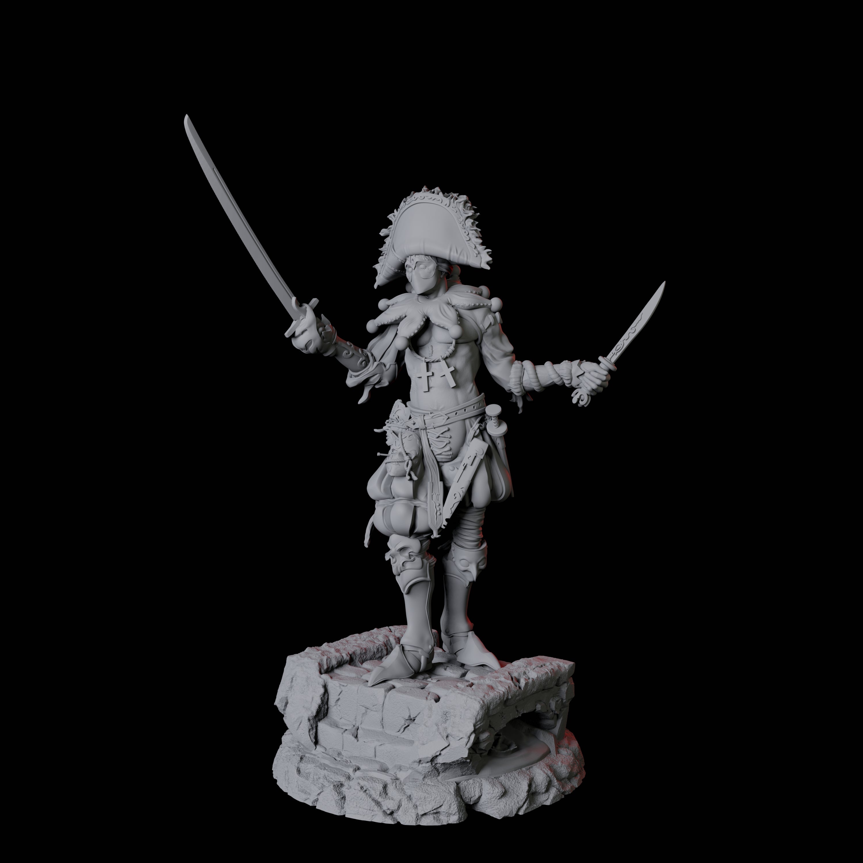 Masked Swordsman A Miniature for Dungeons and Dragons, Pathfinder or other TTRPGs