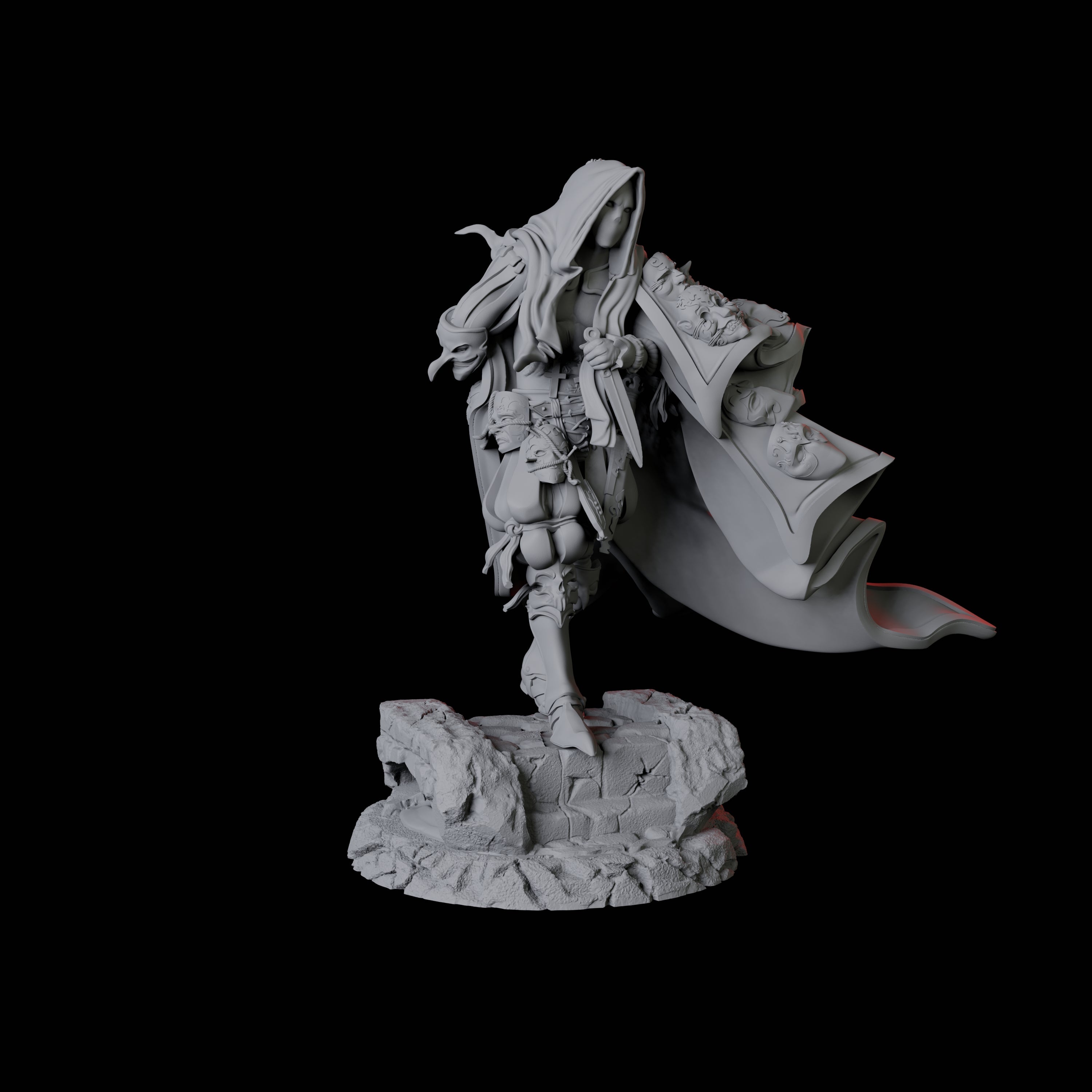 Masked Swordsman B Miniature for Dungeons and Dragons, Pathfinder or other TTRPGs
