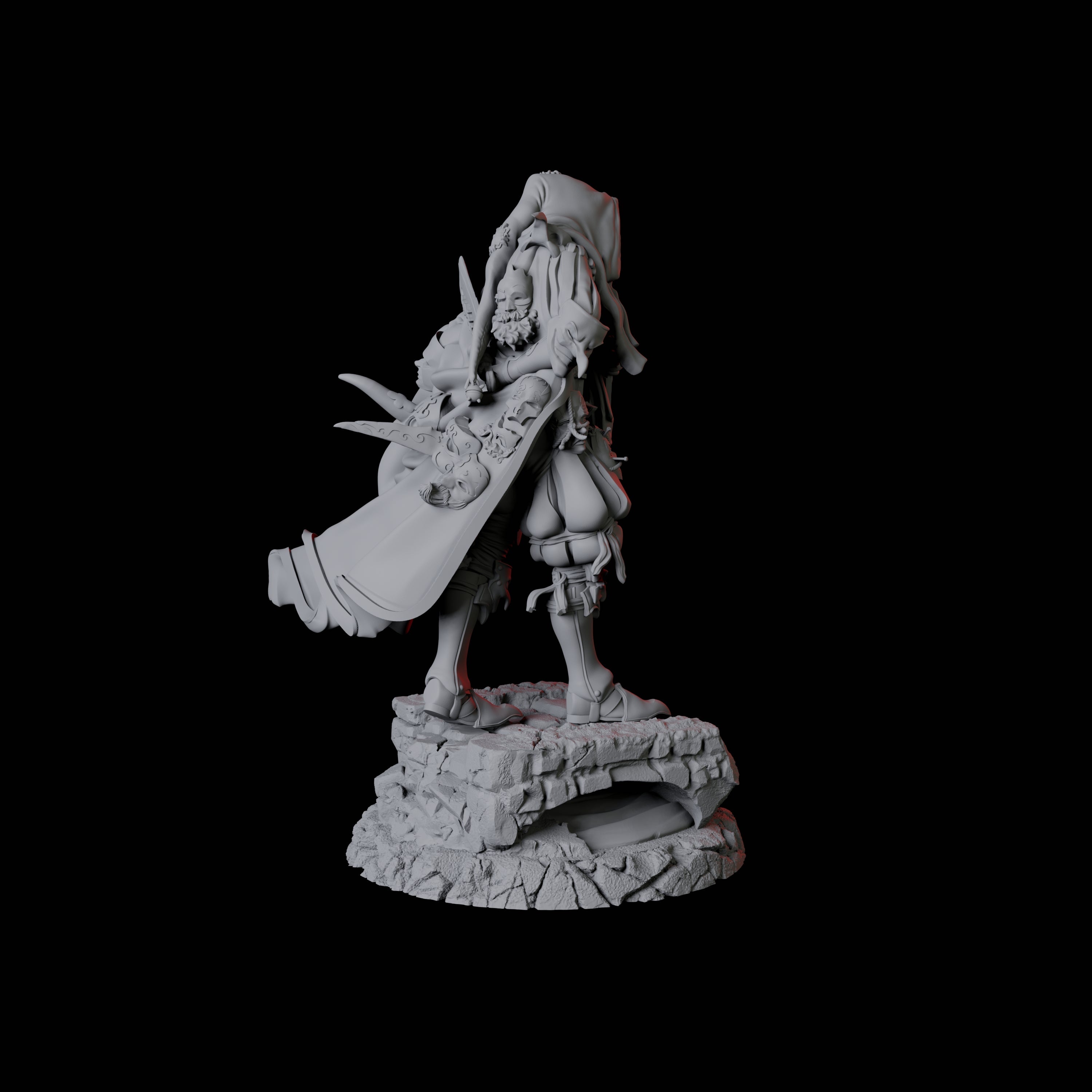 Masked Swordsman B Miniature for Dungeons and Dragons, Pathfinder or other TTRPGs