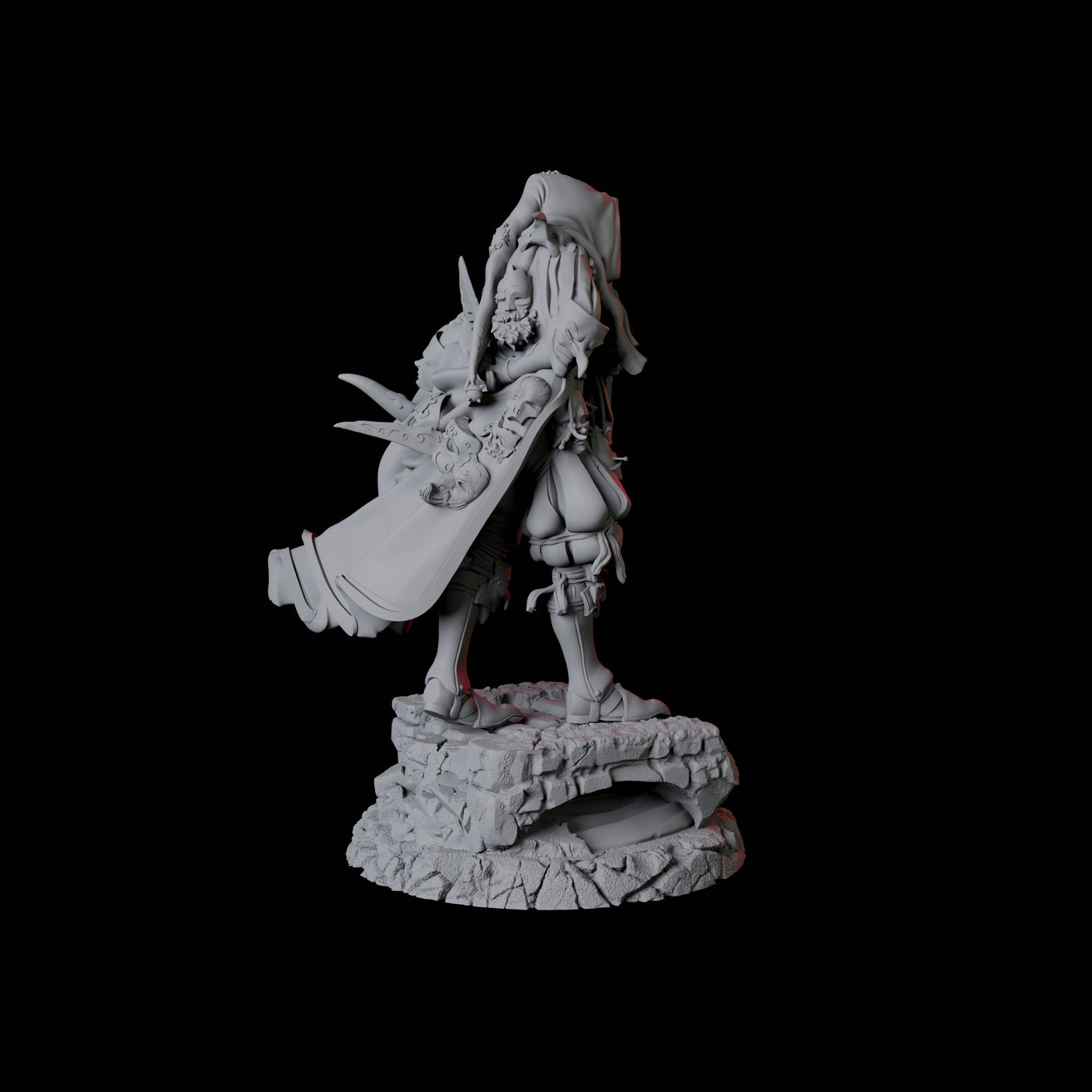 Masked Swordsman B Miniature for Dungeons and Dragons, Pathfinder or other TTRPGs