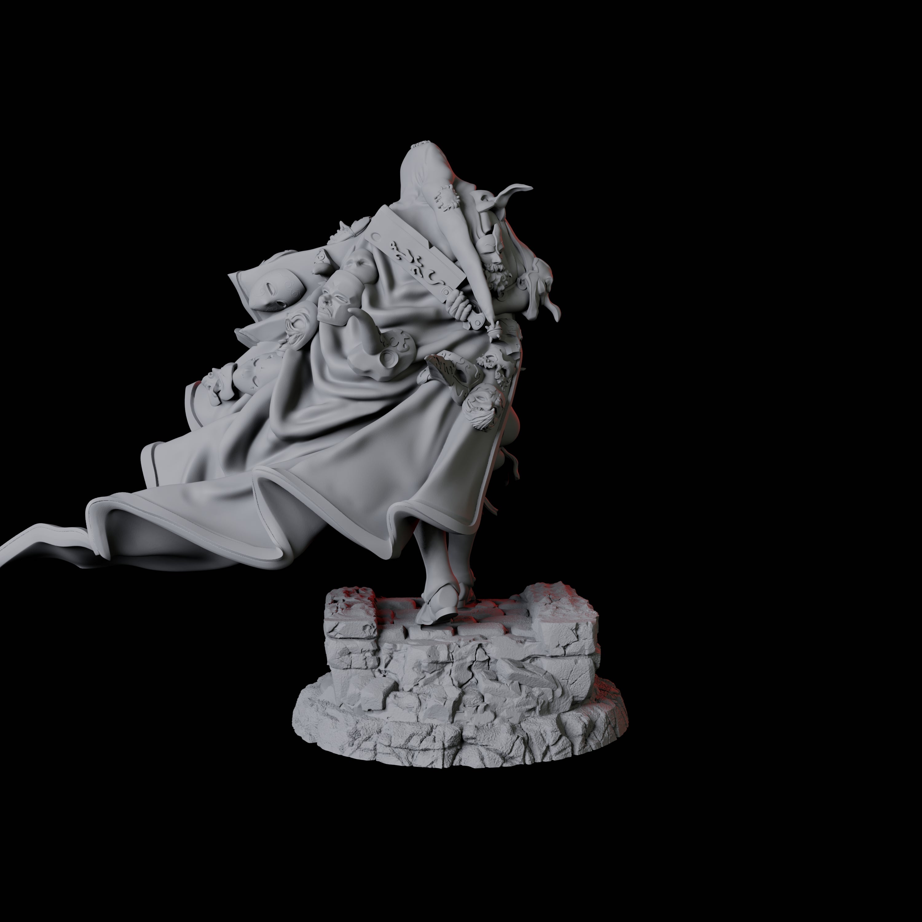 Masked Swordsman B Miniature for Dungeons and Dragons, Pathfinder or other TTRPGs