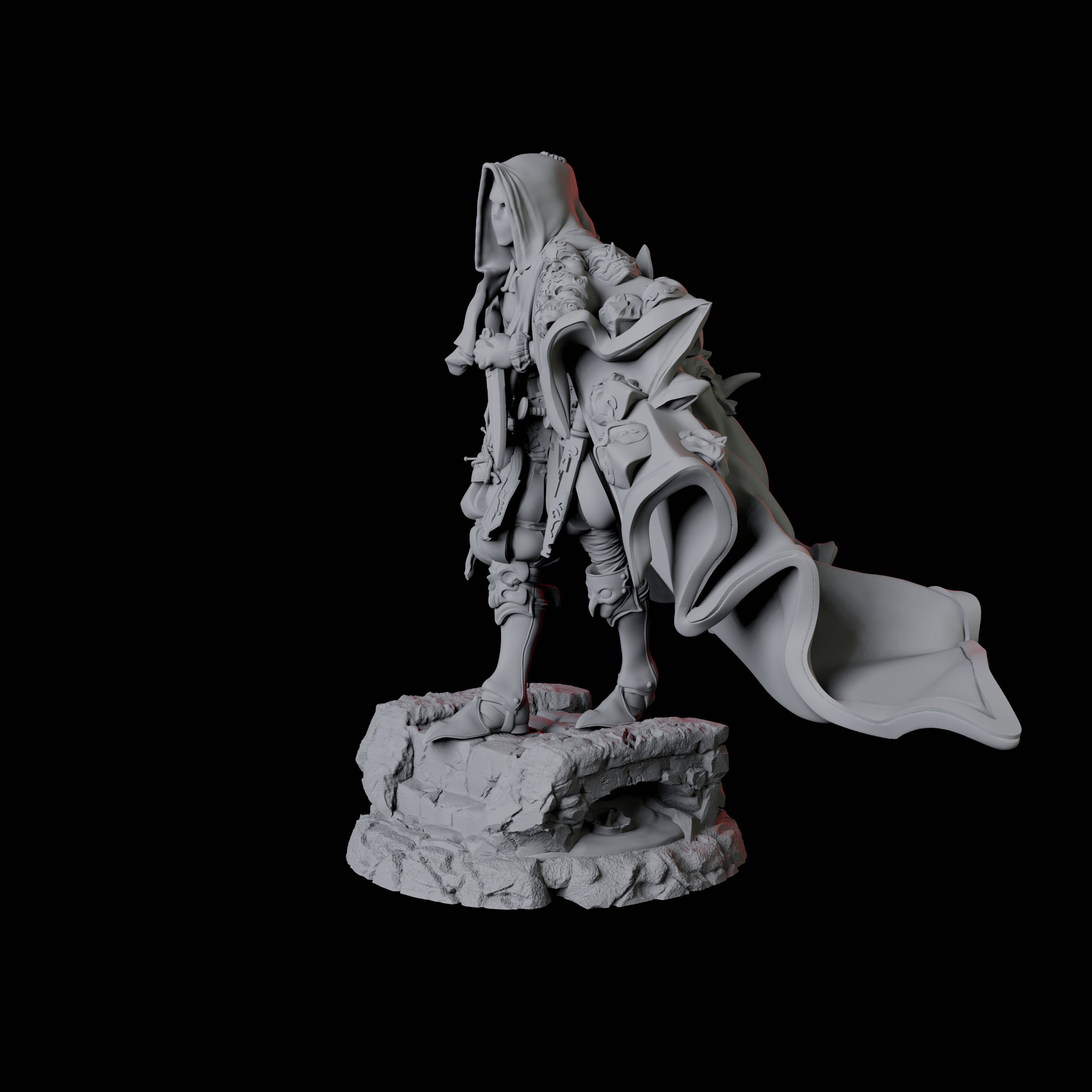 Masked Swordsman B Miniature for Dungeons and Dragons, Pathfinder or other TTRPGs
