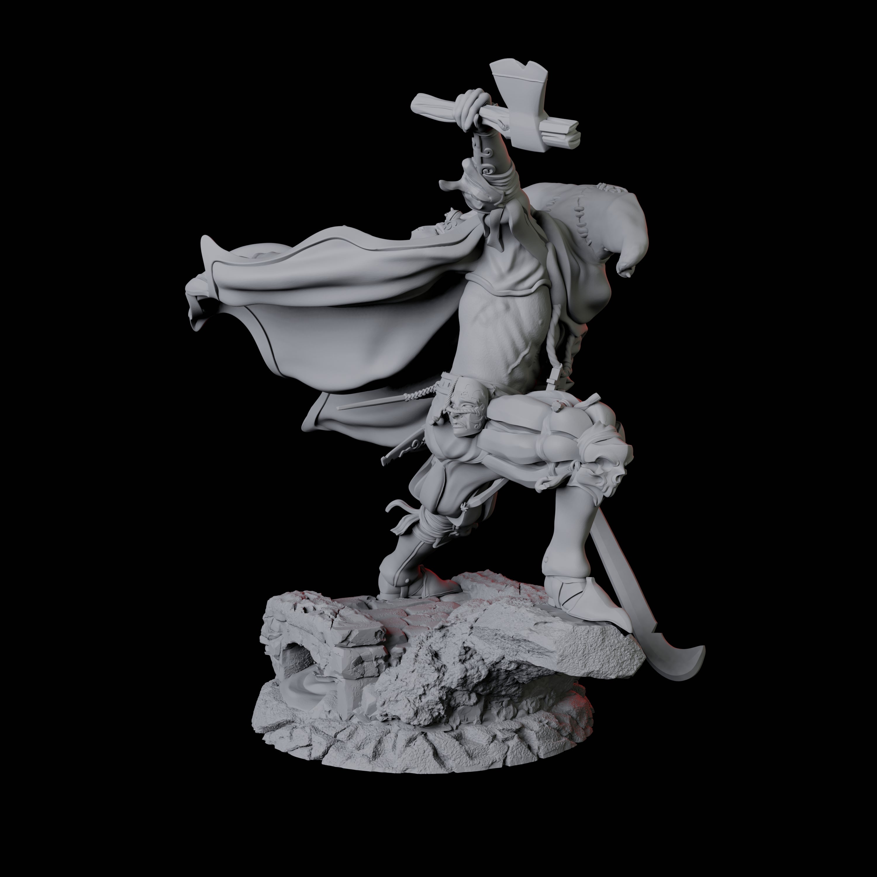 Masked Swordsman D Miniature for Dungeons and Dragons, Pathfinder or other TTRPGs
