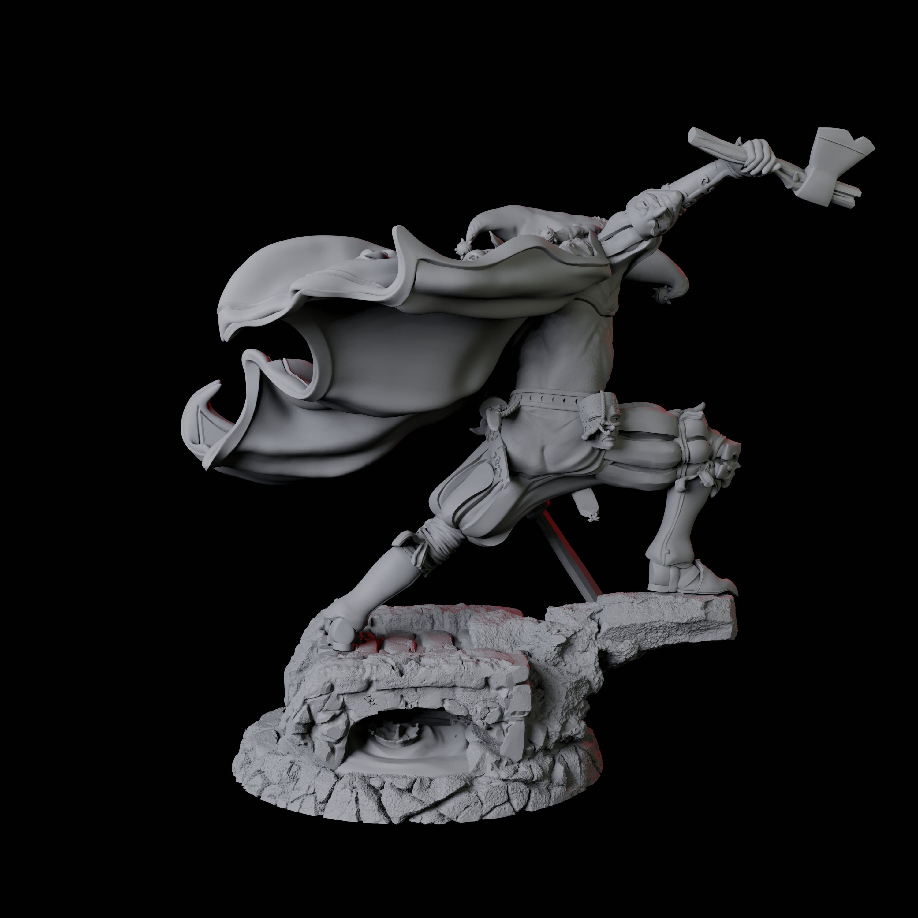 Masked Swordsman D Miniature for Dungeons and Dragons, Pathfinder or other TTRPGs