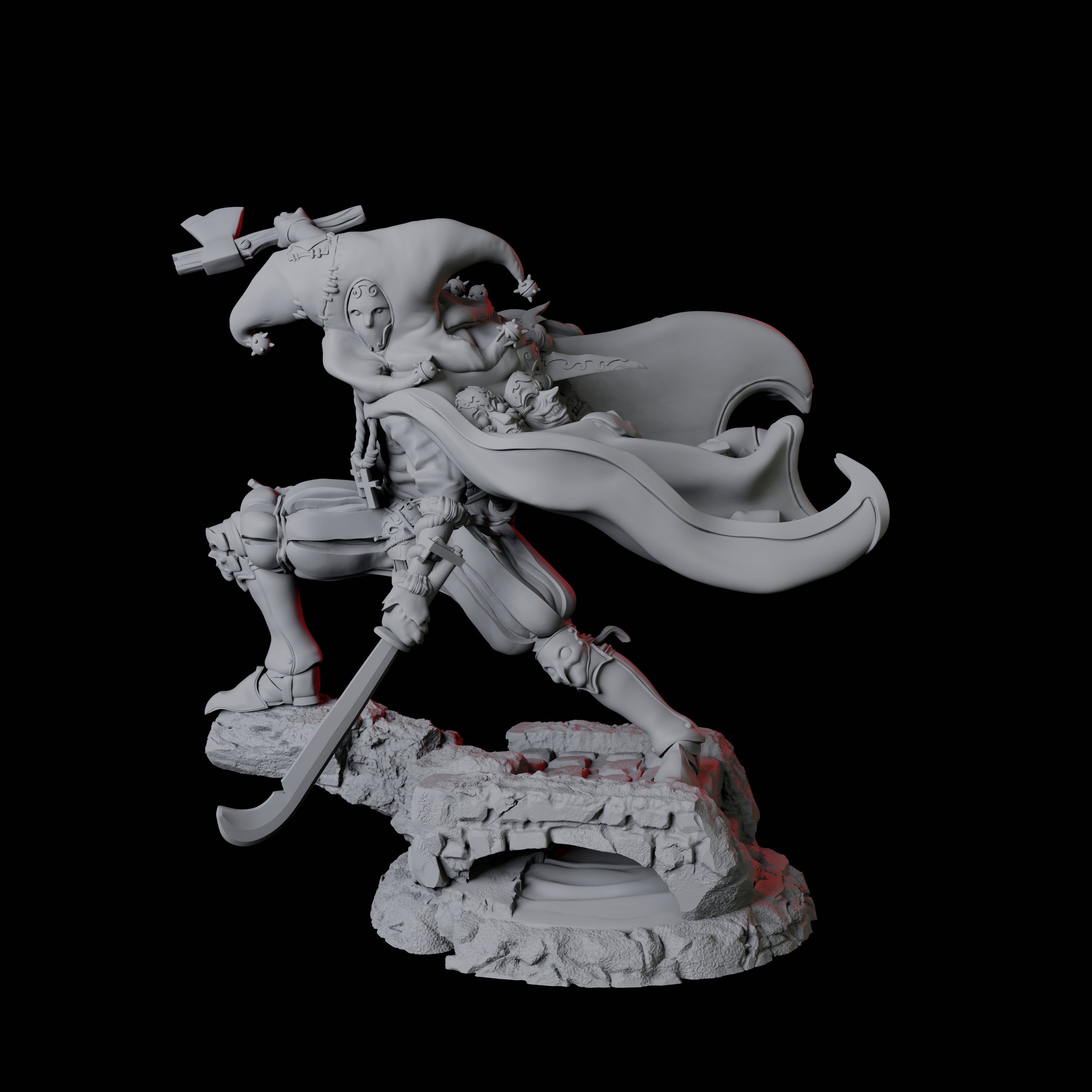 Masked Swordsman D Miniature for Dungeons and Dragons, Pathfinder or other TTRPGs