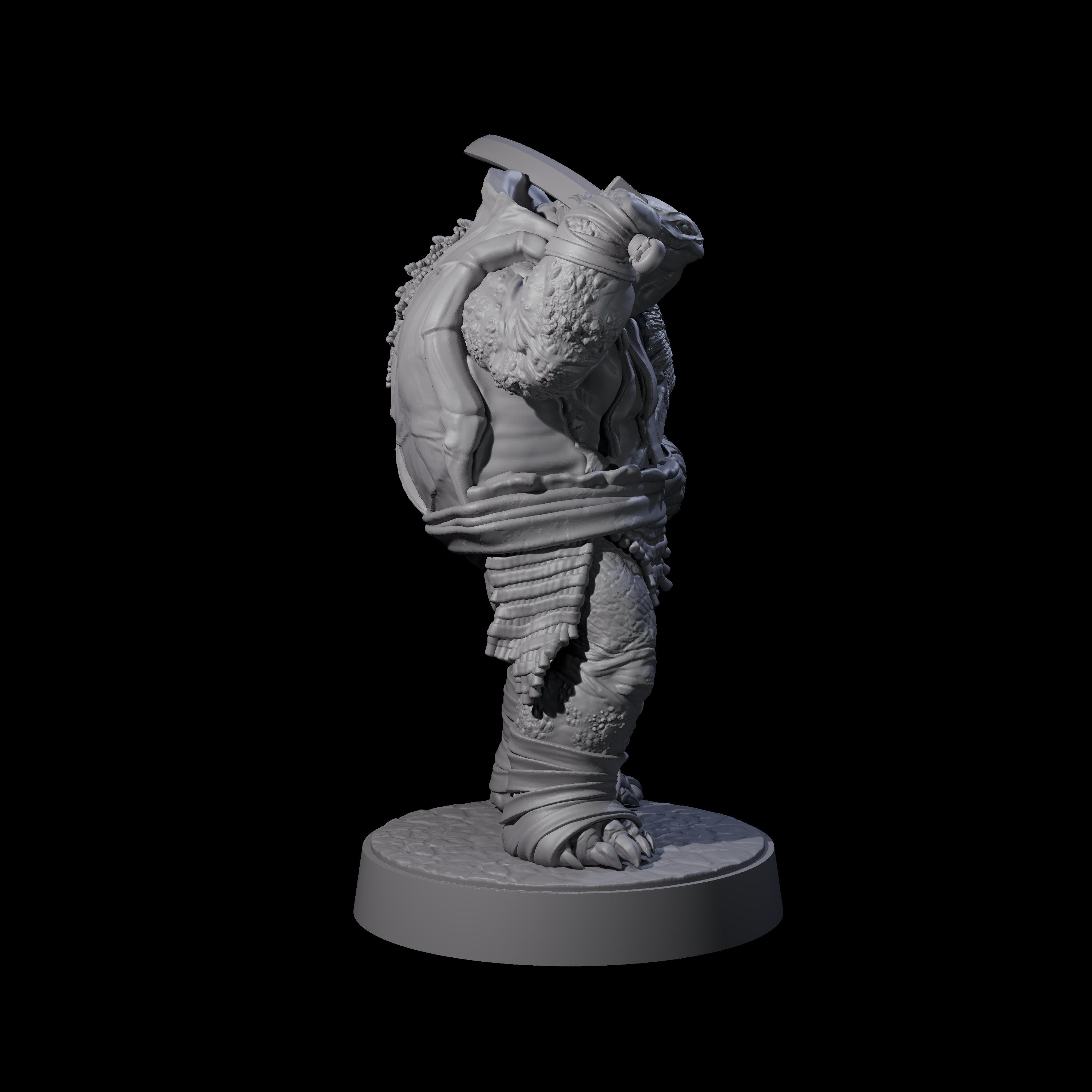 Masked Tortle Ninja A Miniature for Dungeons and Dragons, Pathfinder or other TTRPGs