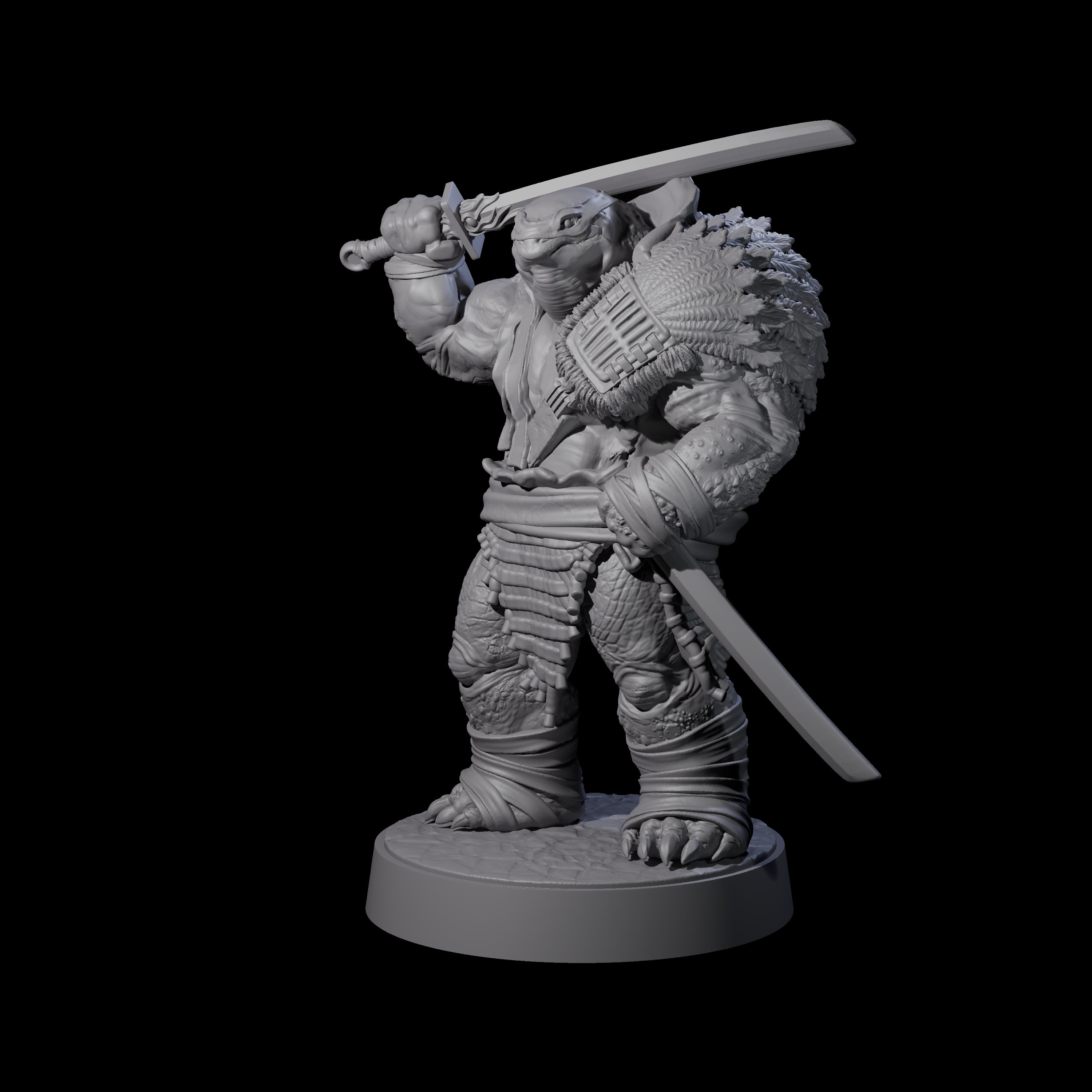 Masked Tortle Ninja A Miniature for Dungeons and Dragons, Pathfinder or other TTRPGs